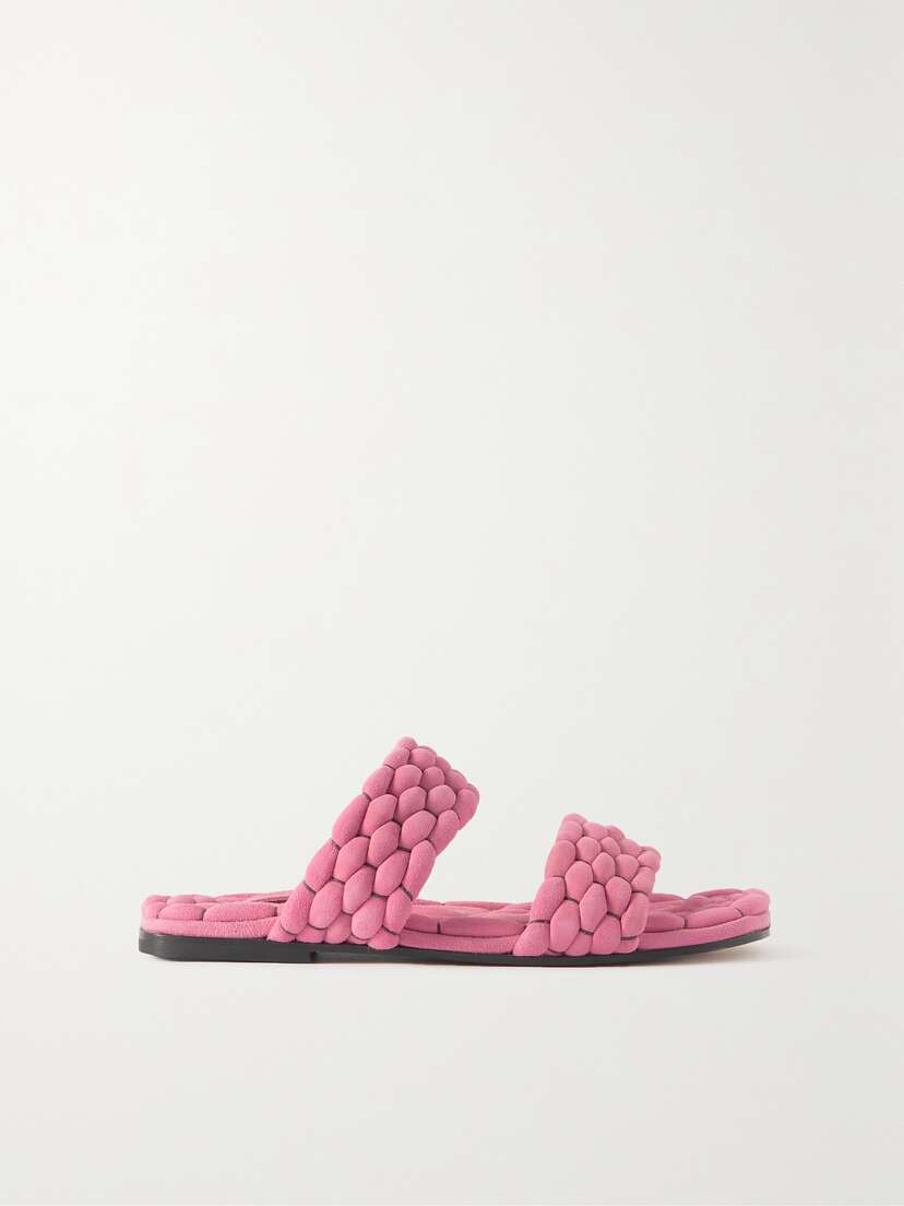 Dries Van Noten Woven Suede Slides