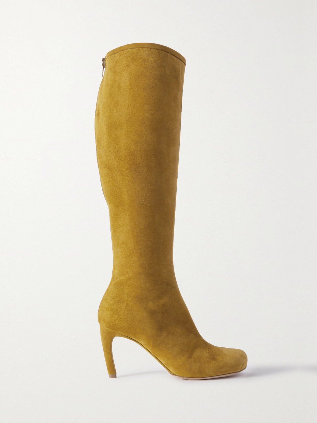 Shop Dries Van Noten Suede Knee Boots In Yellow