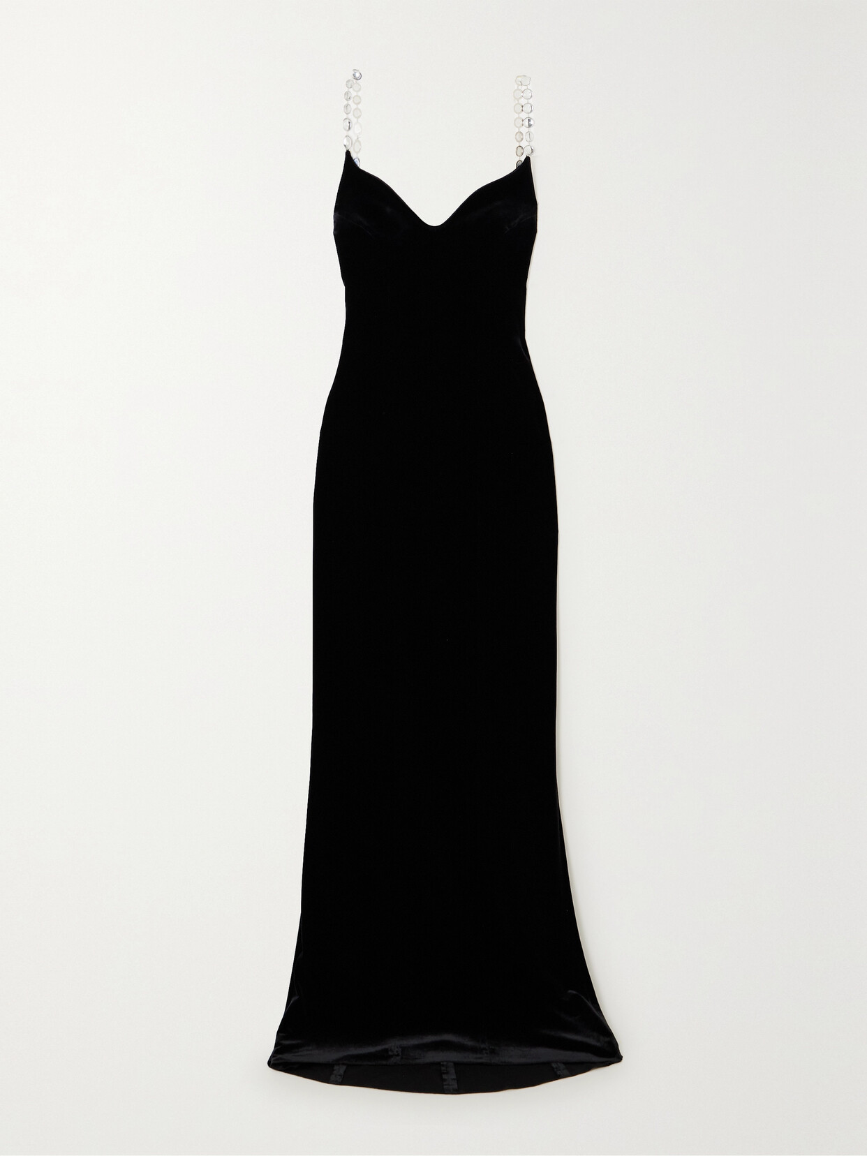 Galvan Avedon Globe Crystal-embellished Velvet Gown In Black