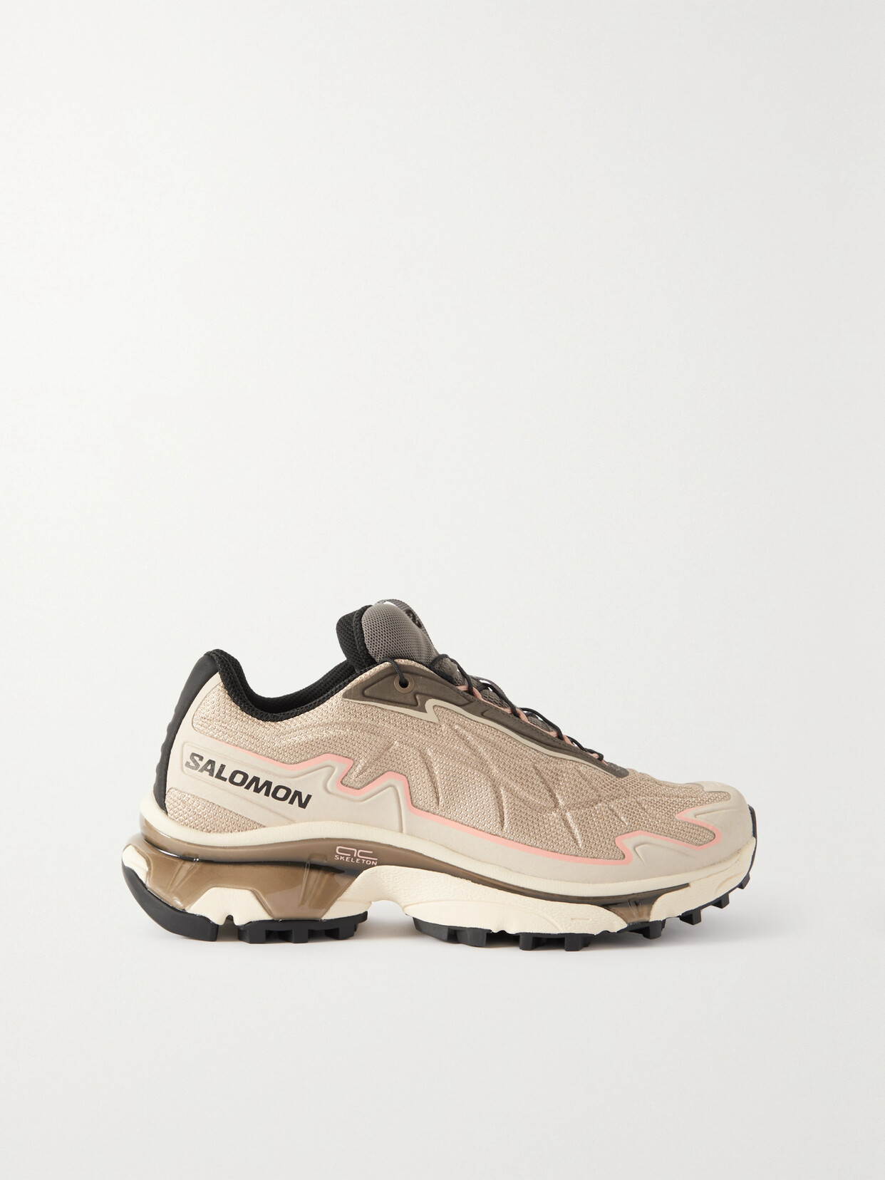 Shop Salomon Xt-slate Advanced Rubber-trimmed Mesh Sneakers In Brown