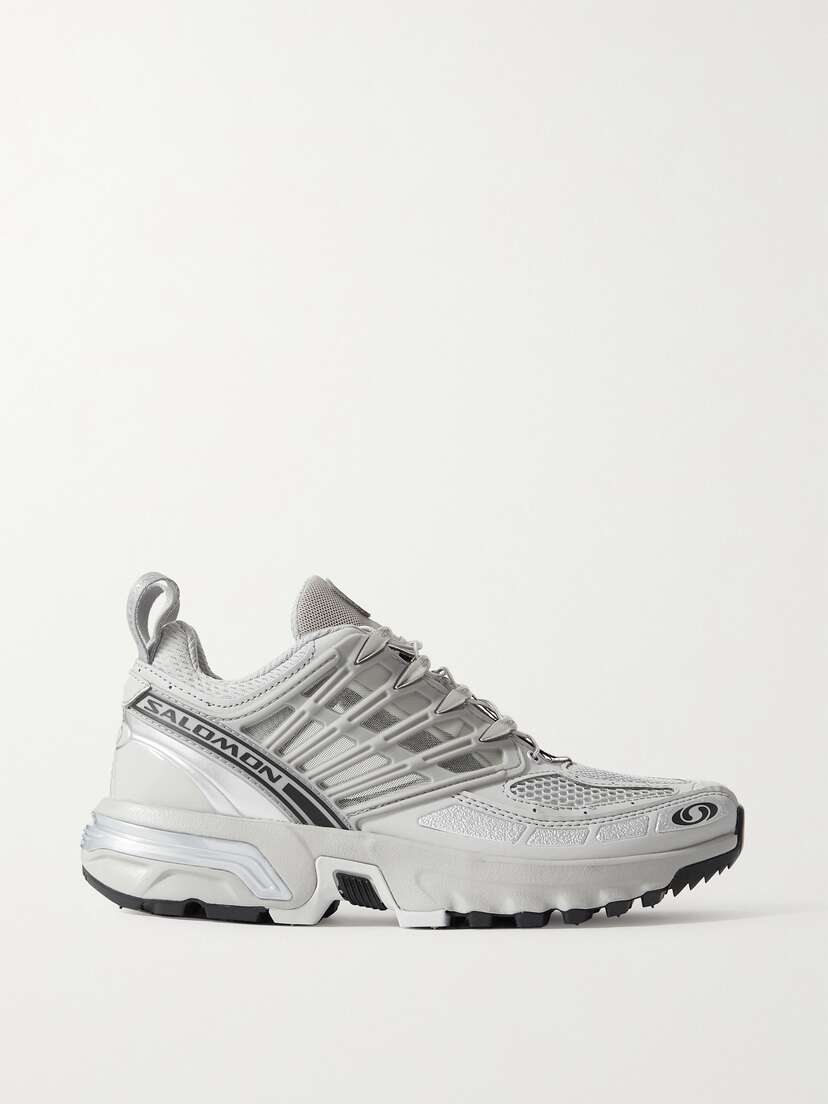 Salomon Acs Pro Rubber-trimmed Mesh And Faux Leather Sneakers - UK 9