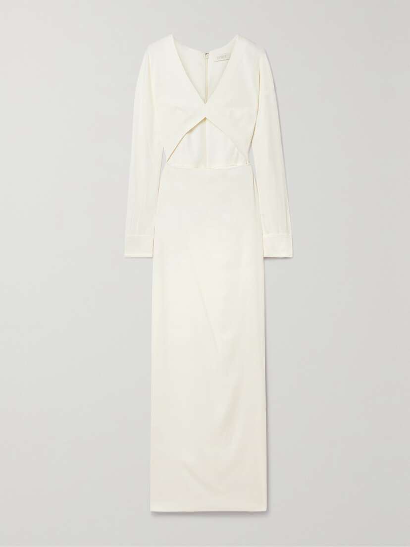 Lapointe Cutout Crepe Maxi Dress