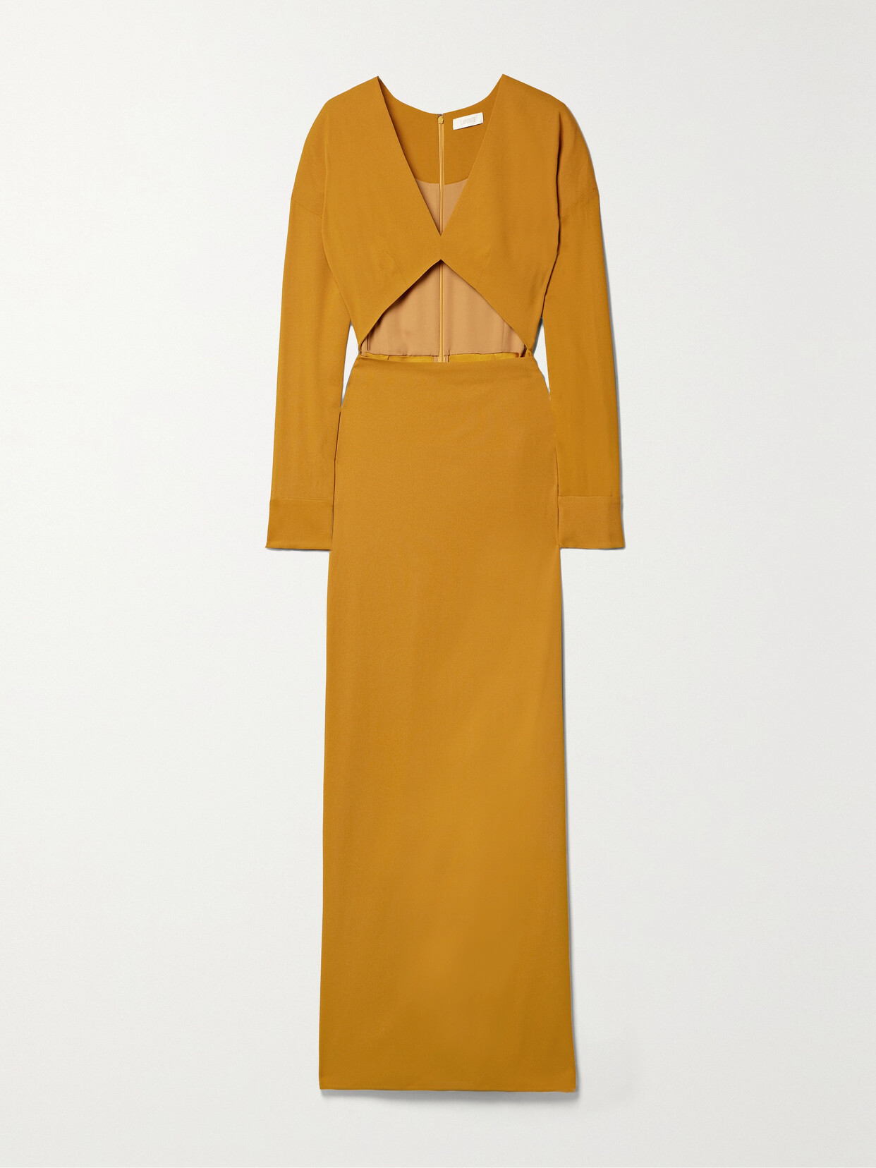 LAPOINTE - Cutout Crepe Maxi Dress - Yellow