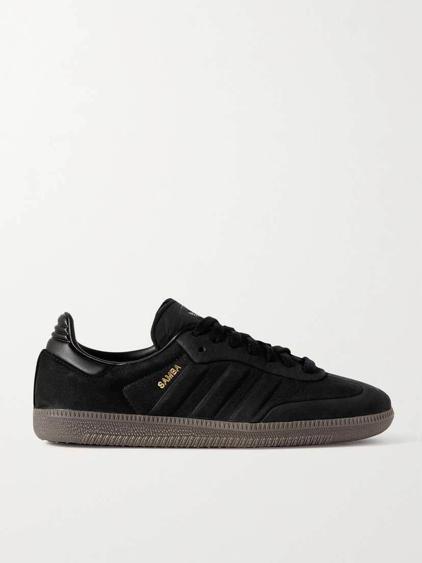 adidas Originals Samba Og Leather-trimmed Nubuck Sneakers - UK 9