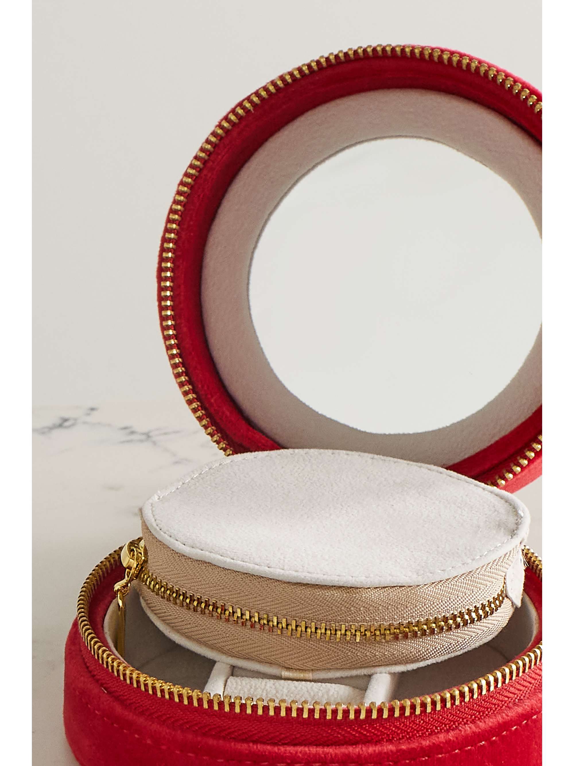 L'ATELIER NAWBAR Sacred Heart embroidered velvet jewelry box
