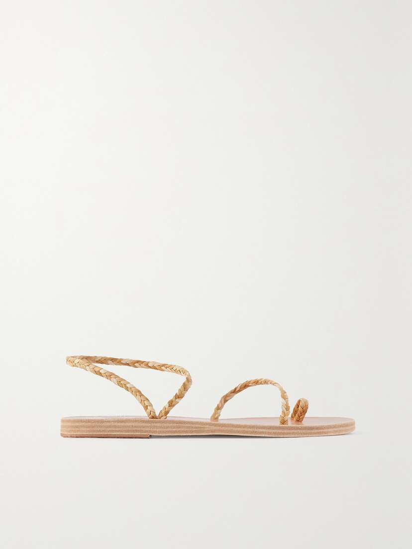Ancient Greek Sandals Eleftheria Braided Raffia Sandals