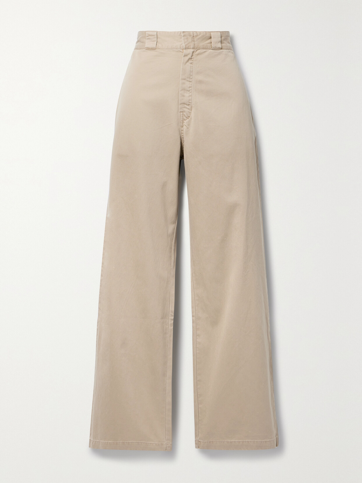 Shop R13 Cotton-twill Wide-leg Pants In Neutrals