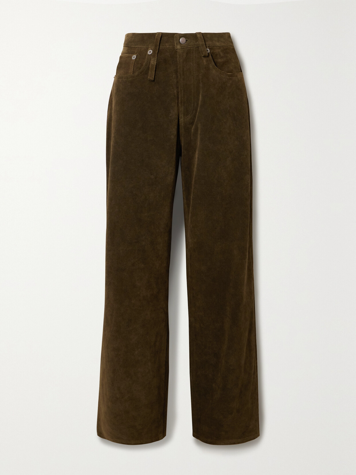 R13 - D'arcy Suede Wide-leg Pants - Brown