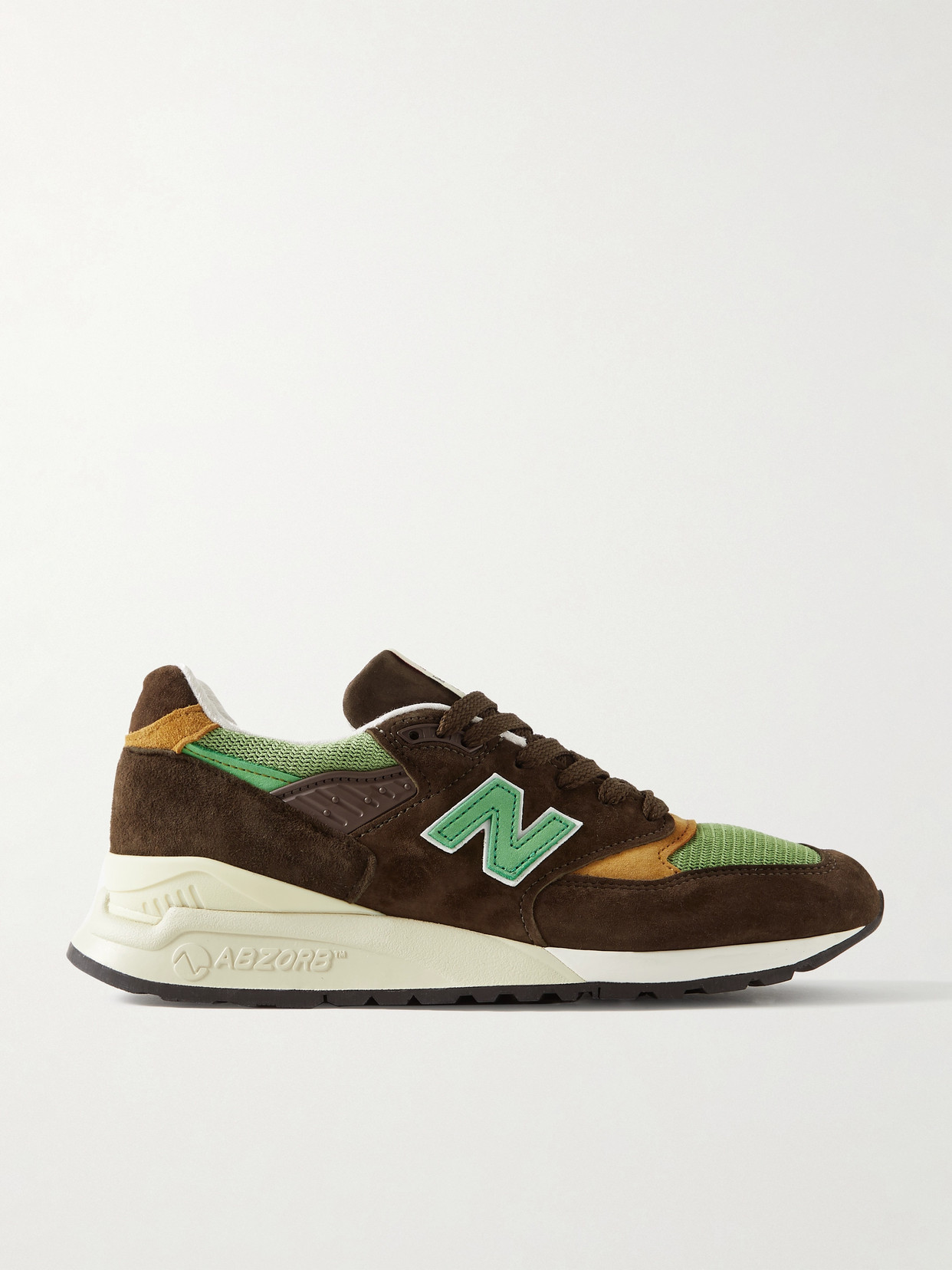 New Balance - 998 Leather And Mesh-trimmed Suede Sneakers - Brown