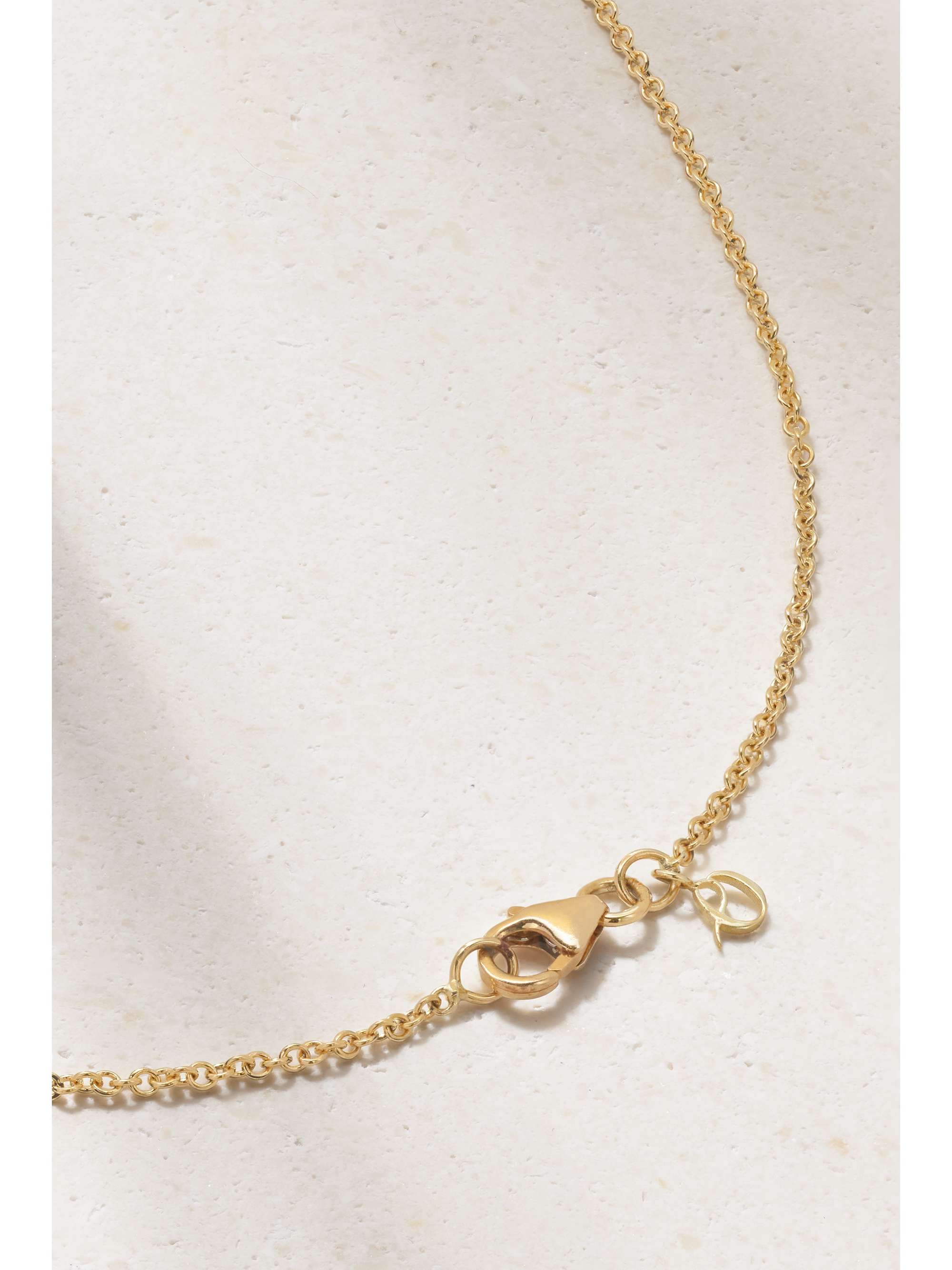 OCTAVIA ELIZABETH + NET SUSTAIN Nesting Gem Cross 18-karat recycled gold diamond necklace