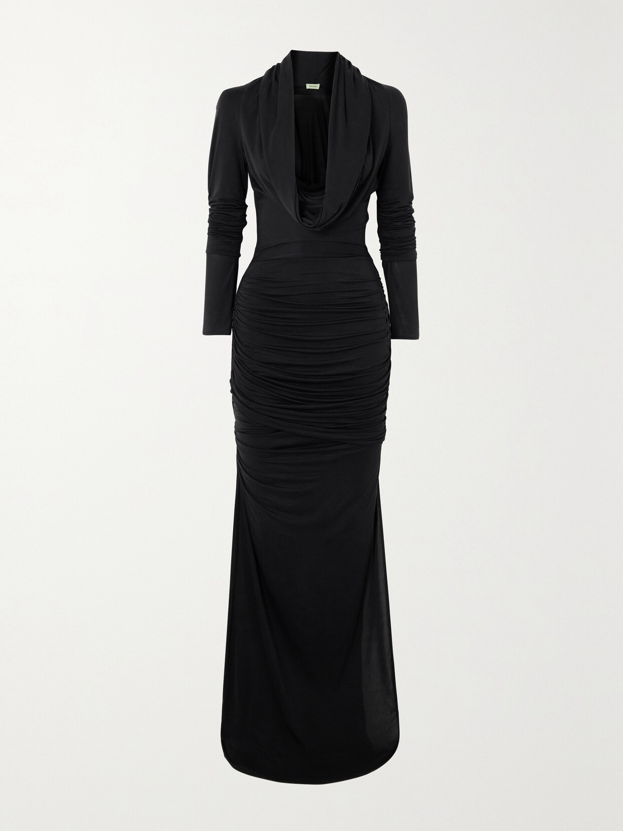 GAUGE81 - Elos Draped Satin-jersey Gown - Black