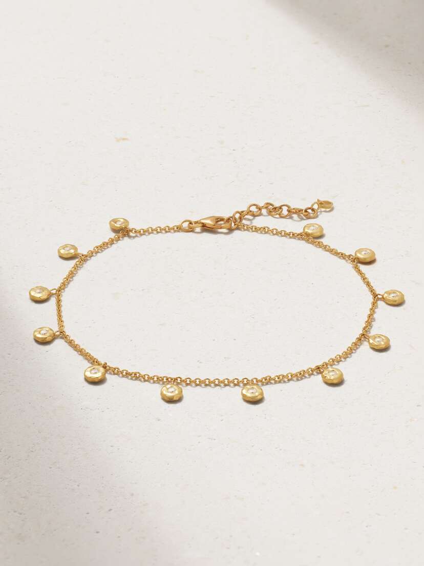 Octavia Elizabeth Nesting Gem 18-karat Diamond Anklet