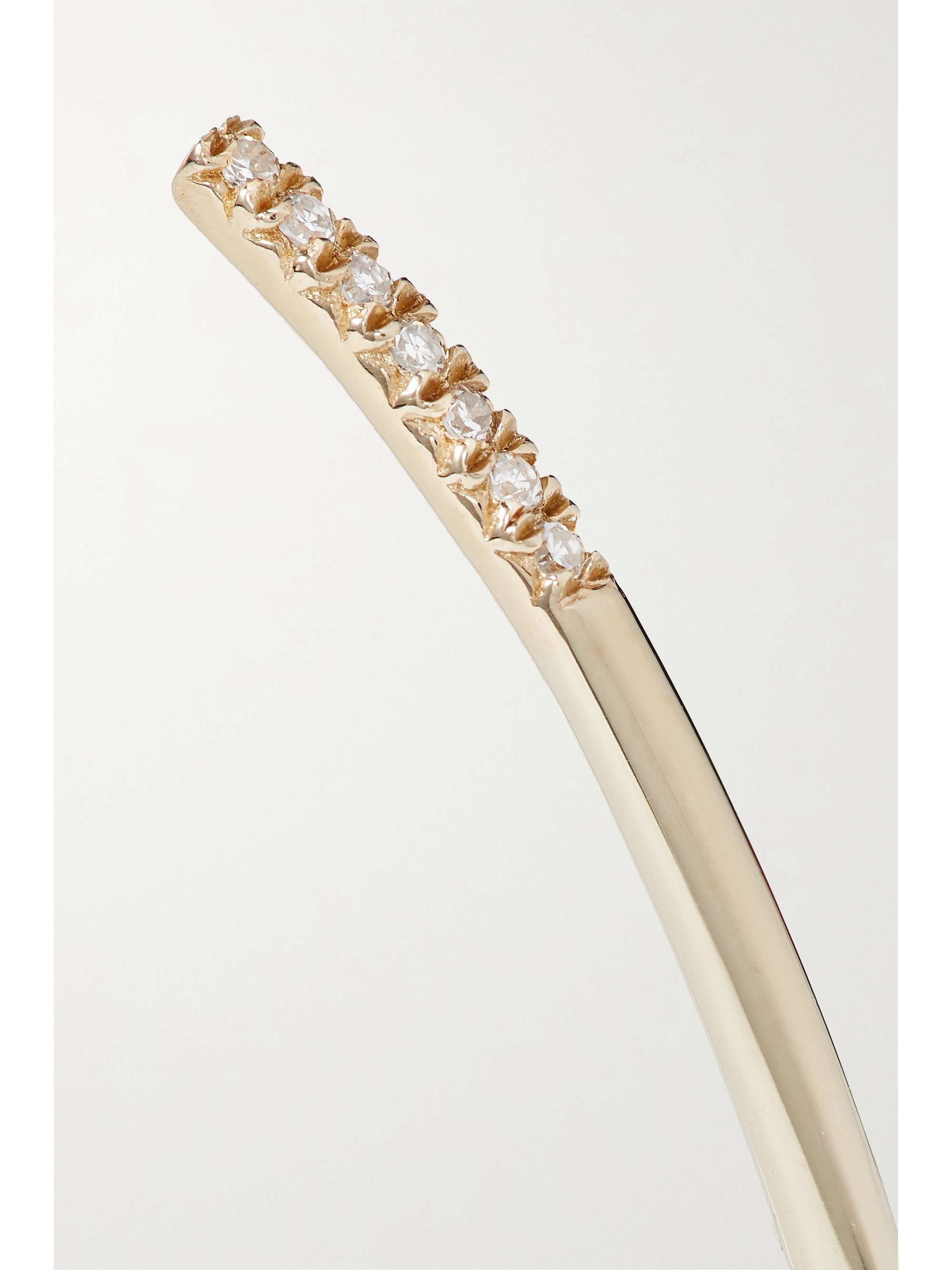 STONE AND STRAND 10karat gold diamond cuff NETAPORTER