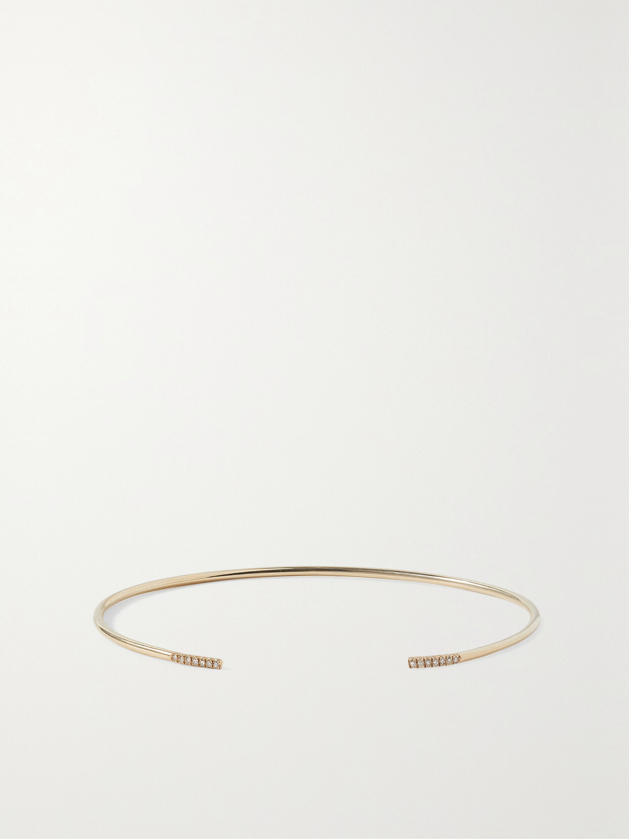 STONE AND STRAND - 10-karat Gold Diamond Cuff - One size
