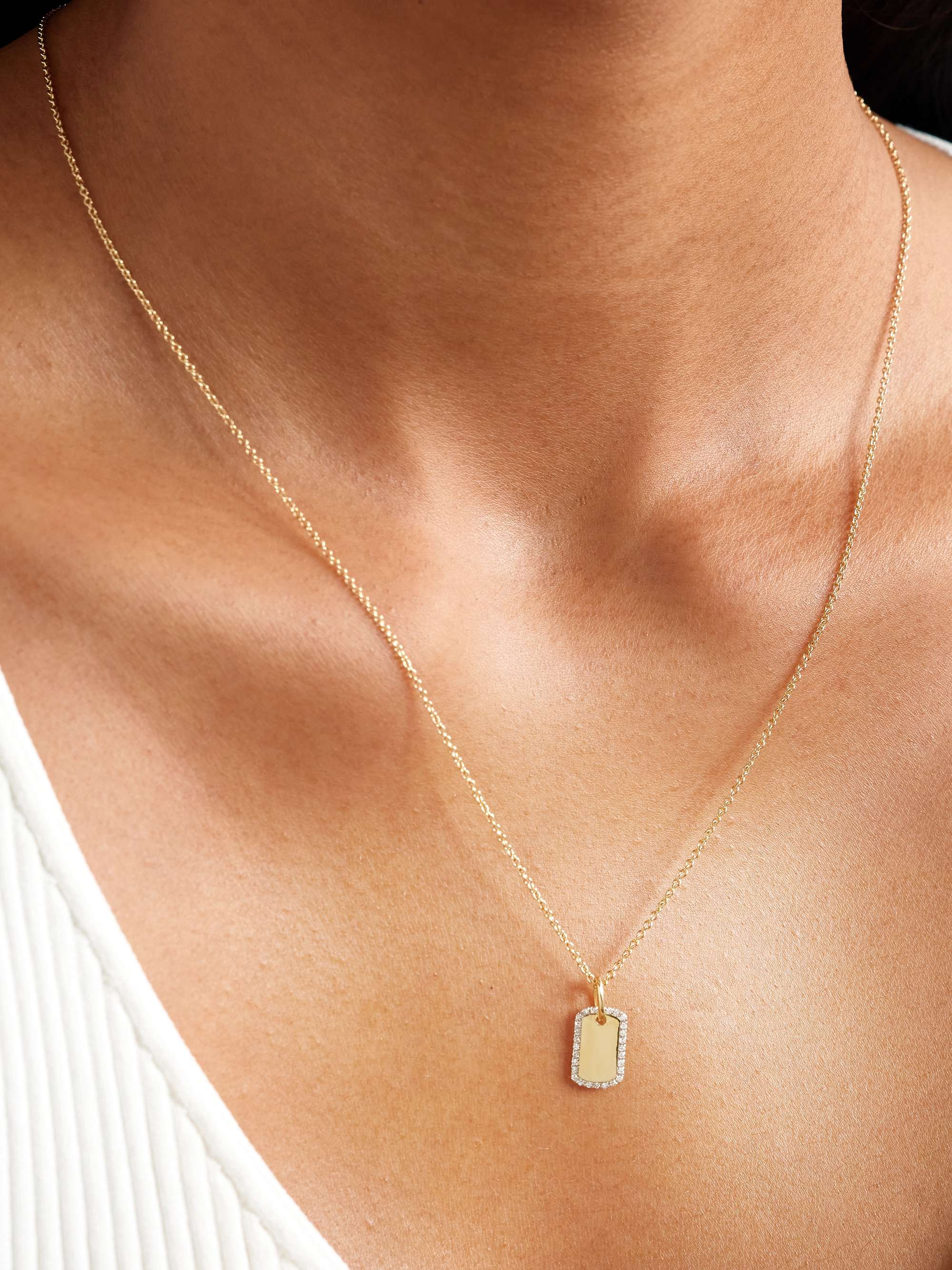 STONE AND STRAND 10-karat gold diamond necklace