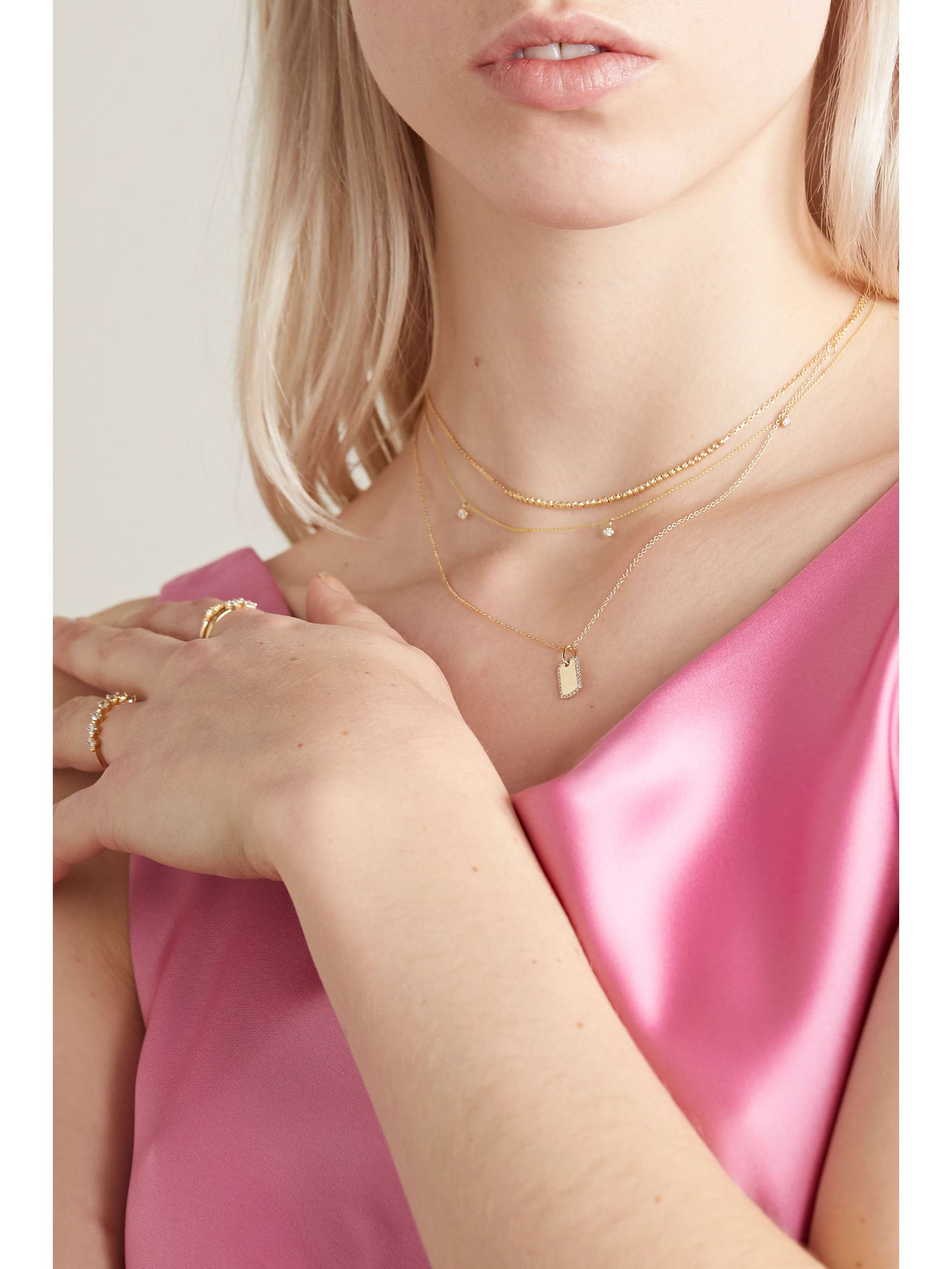 STONE AND STRAND 14karat gold diamond necklace NETAPORTER
