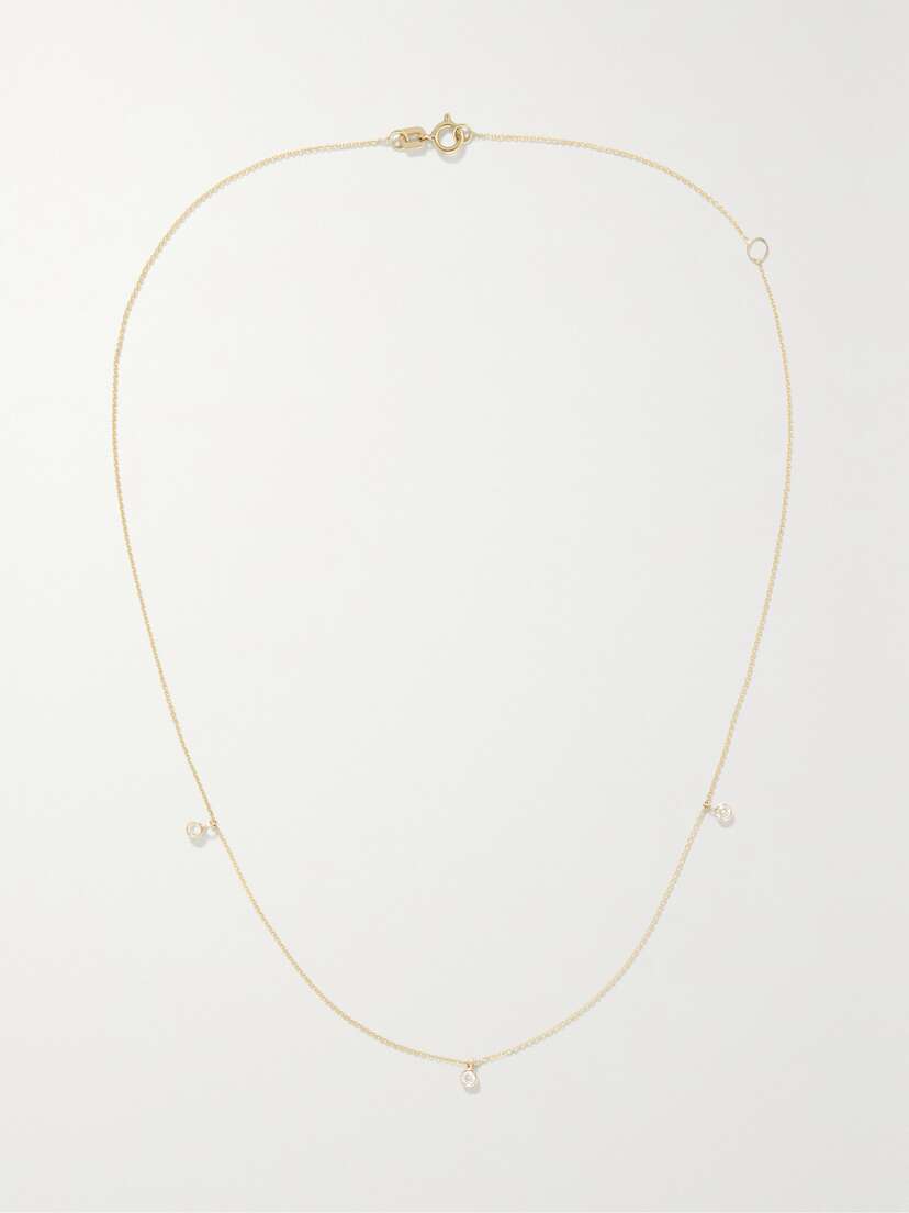 STONE AND STRAND 14-karat Gold Diamond Necklace