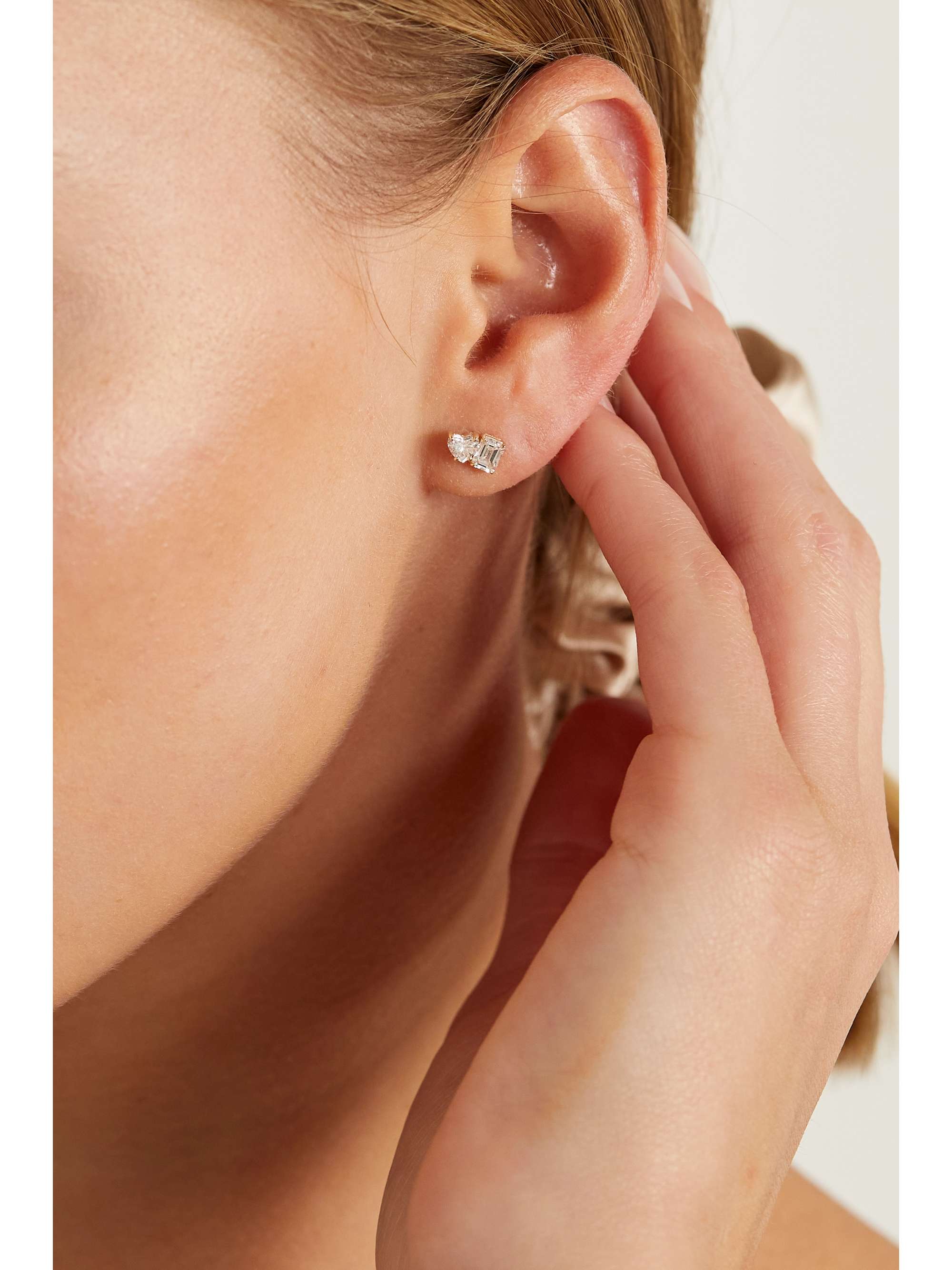 STONE AND STRAND Gala 14-karat gold laboratory-grown diamond single earring
