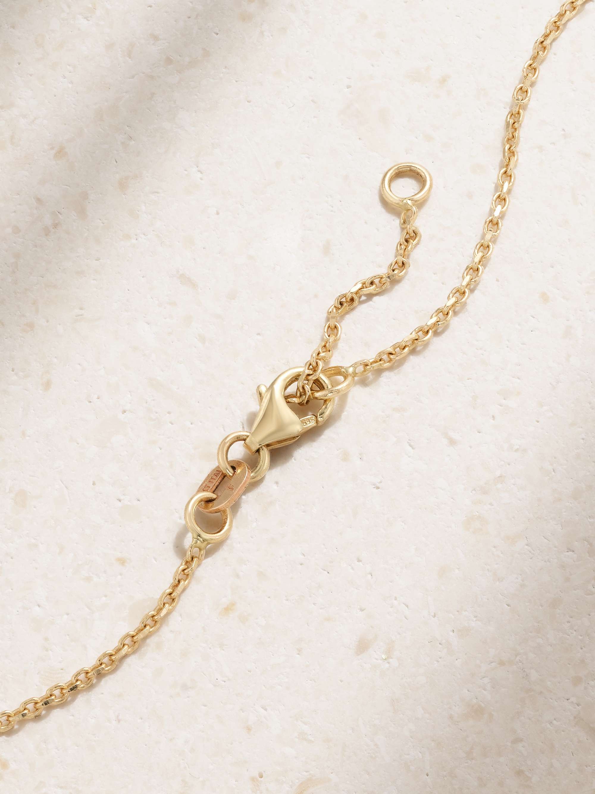 STONE AND STRAND Glitter In The Sky 14-karat gold beaded necklace