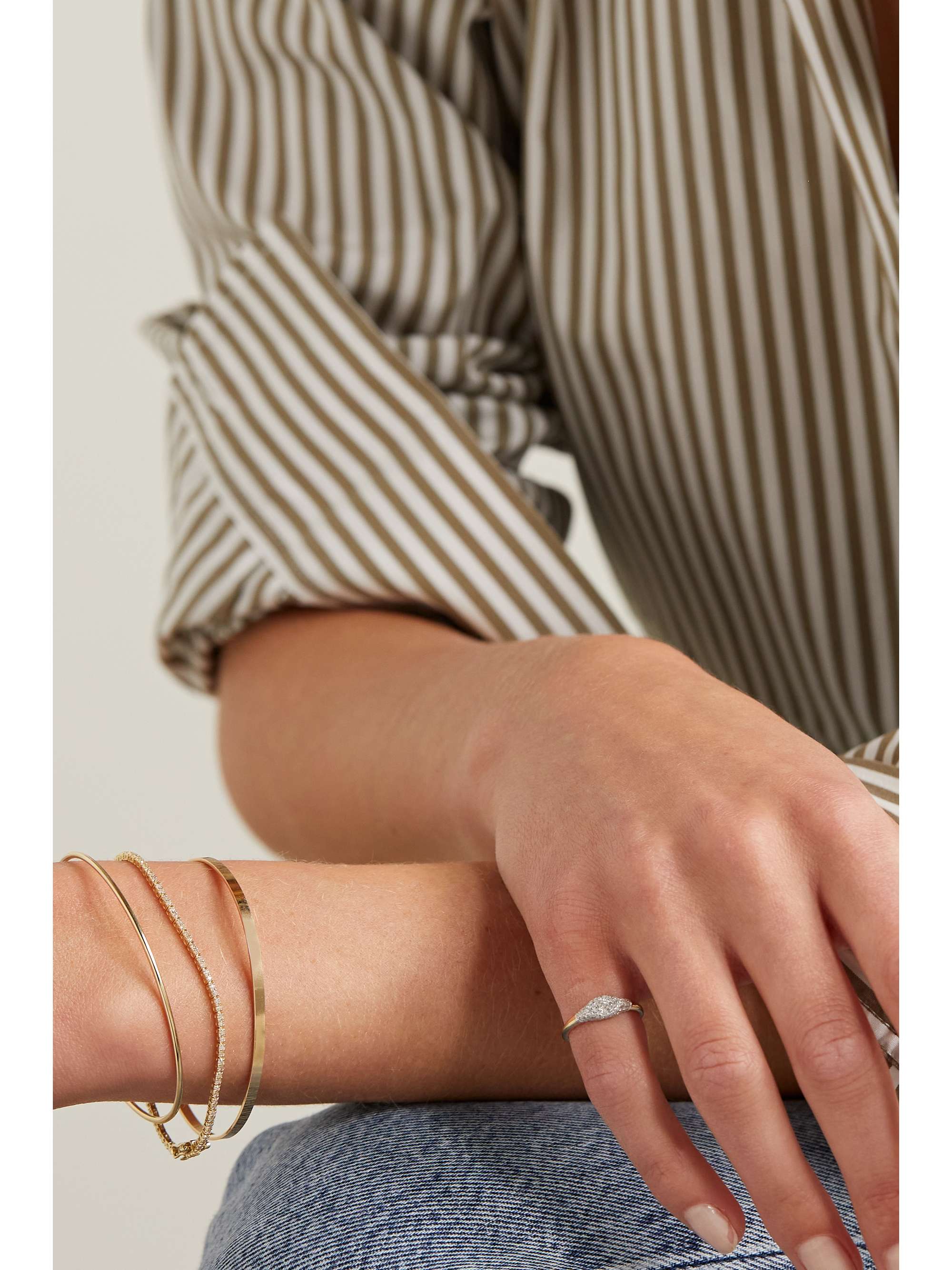 STONE AND STRAND 10-karat gold cuff