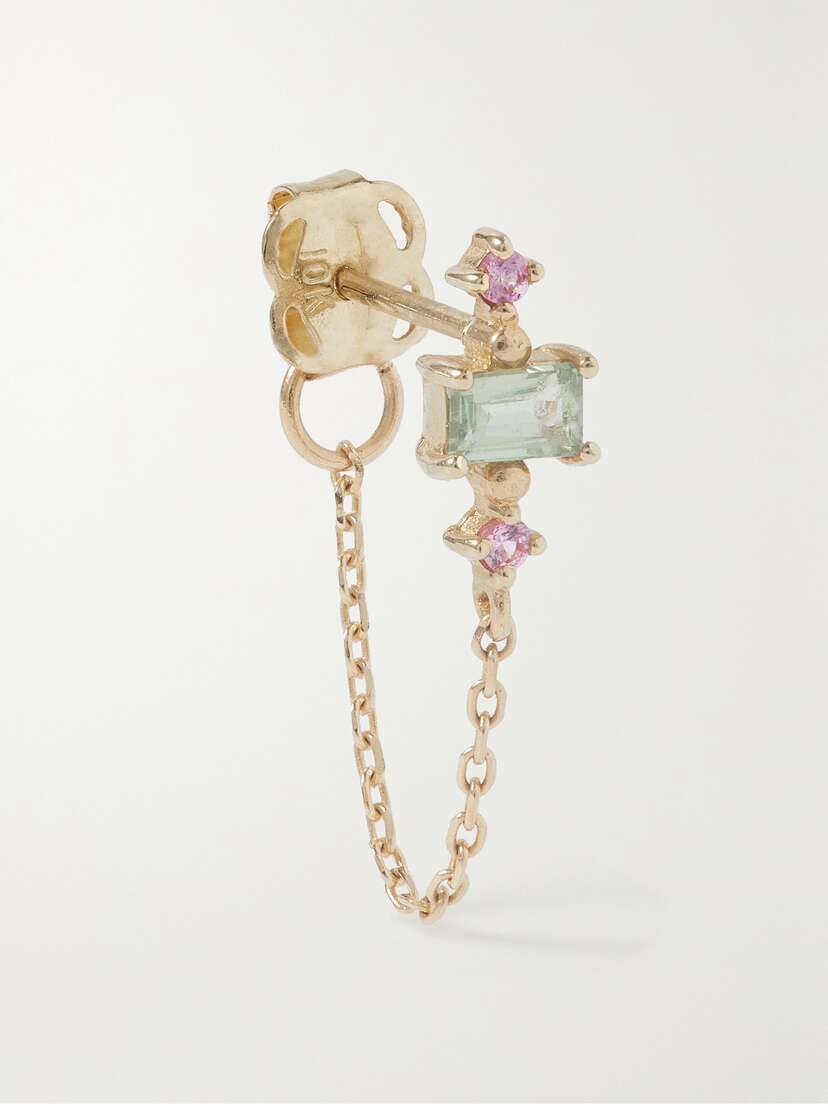STONE AND STRAND Pomelo 10-karat Gold Sapphire Single Earring