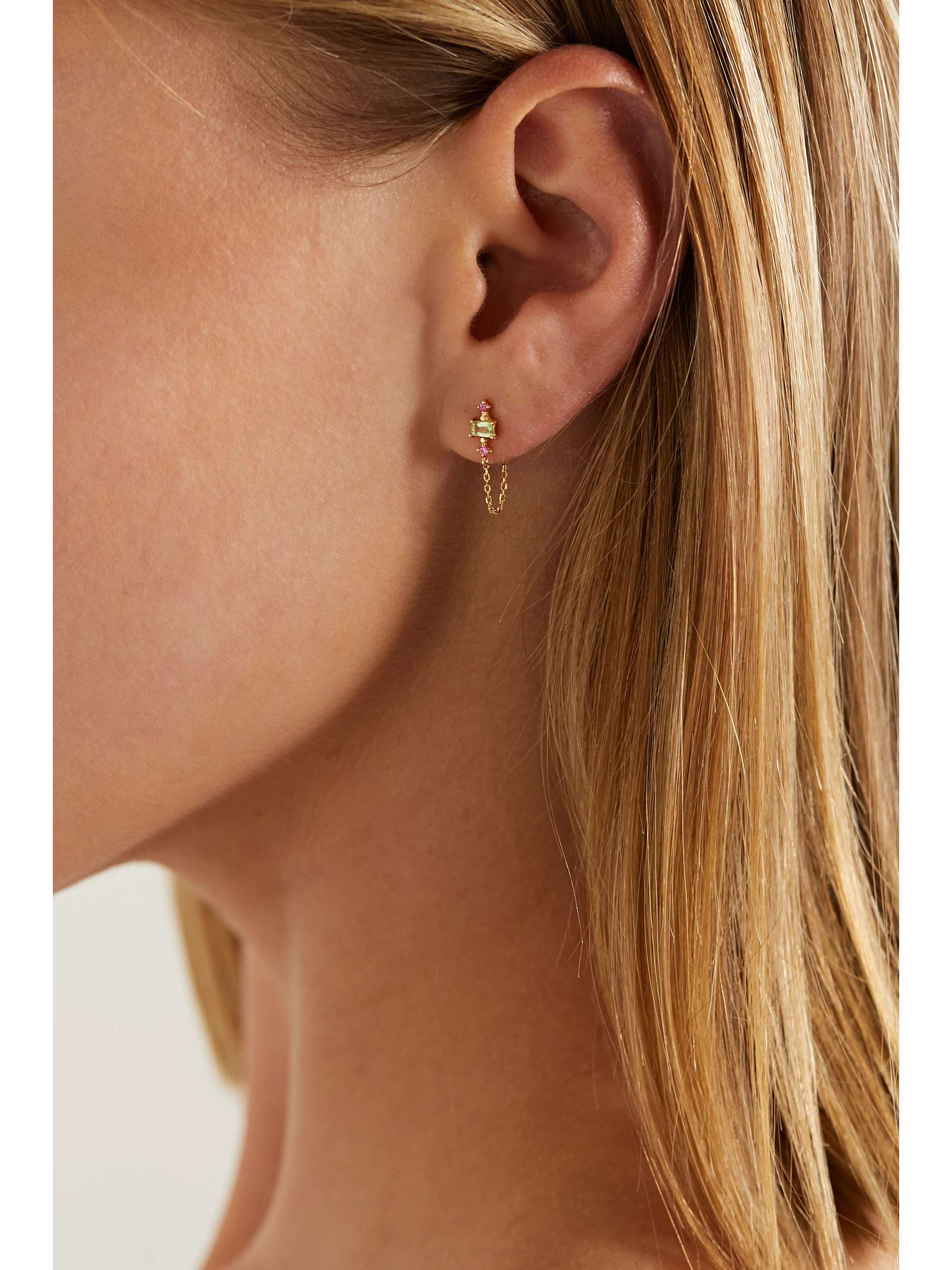 STONE AND STRAND Pomelo 10-karat gold sapphire single earring