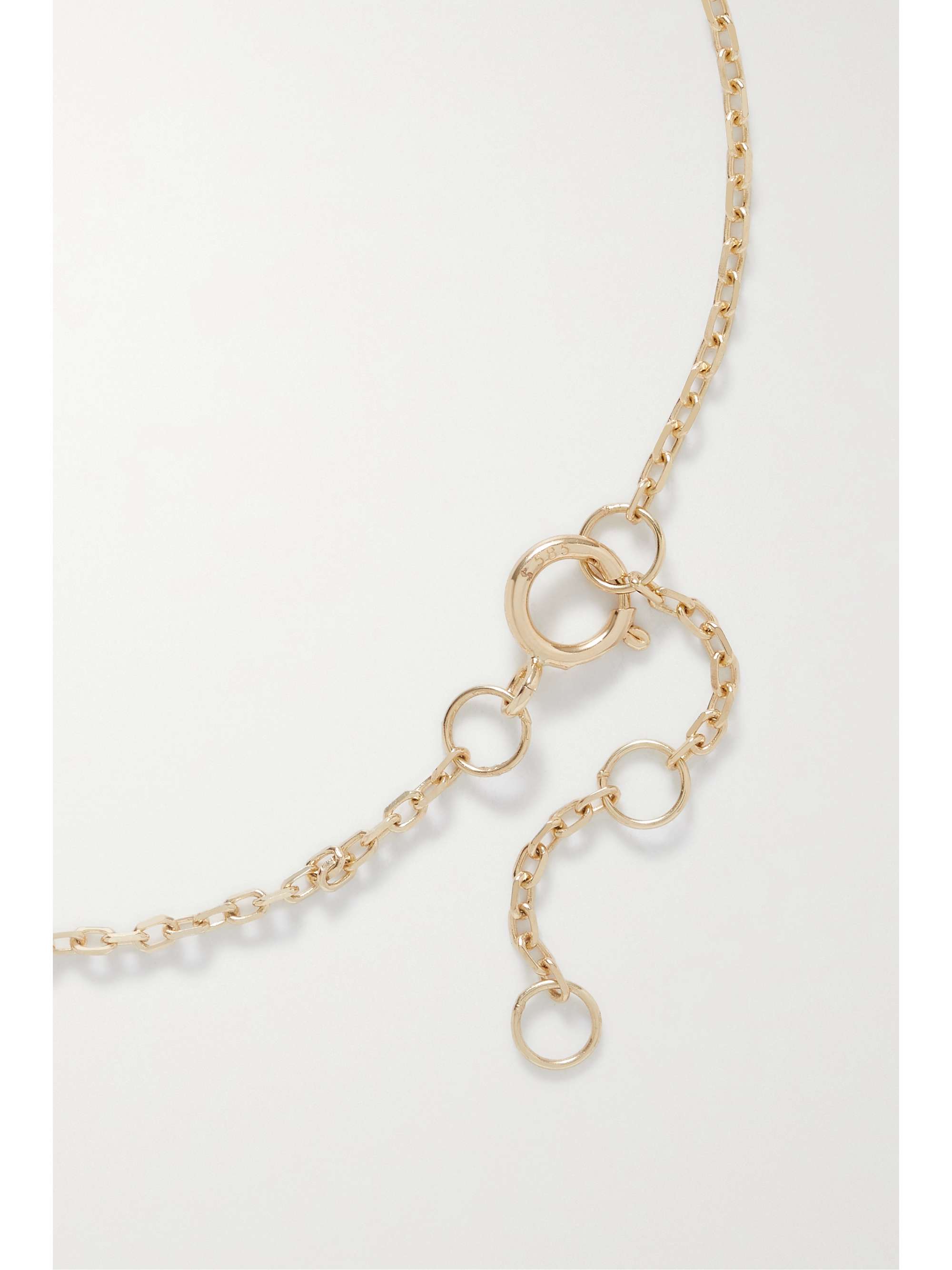 STONE AND STRAND 14K 黄金实验室培育钻石手链