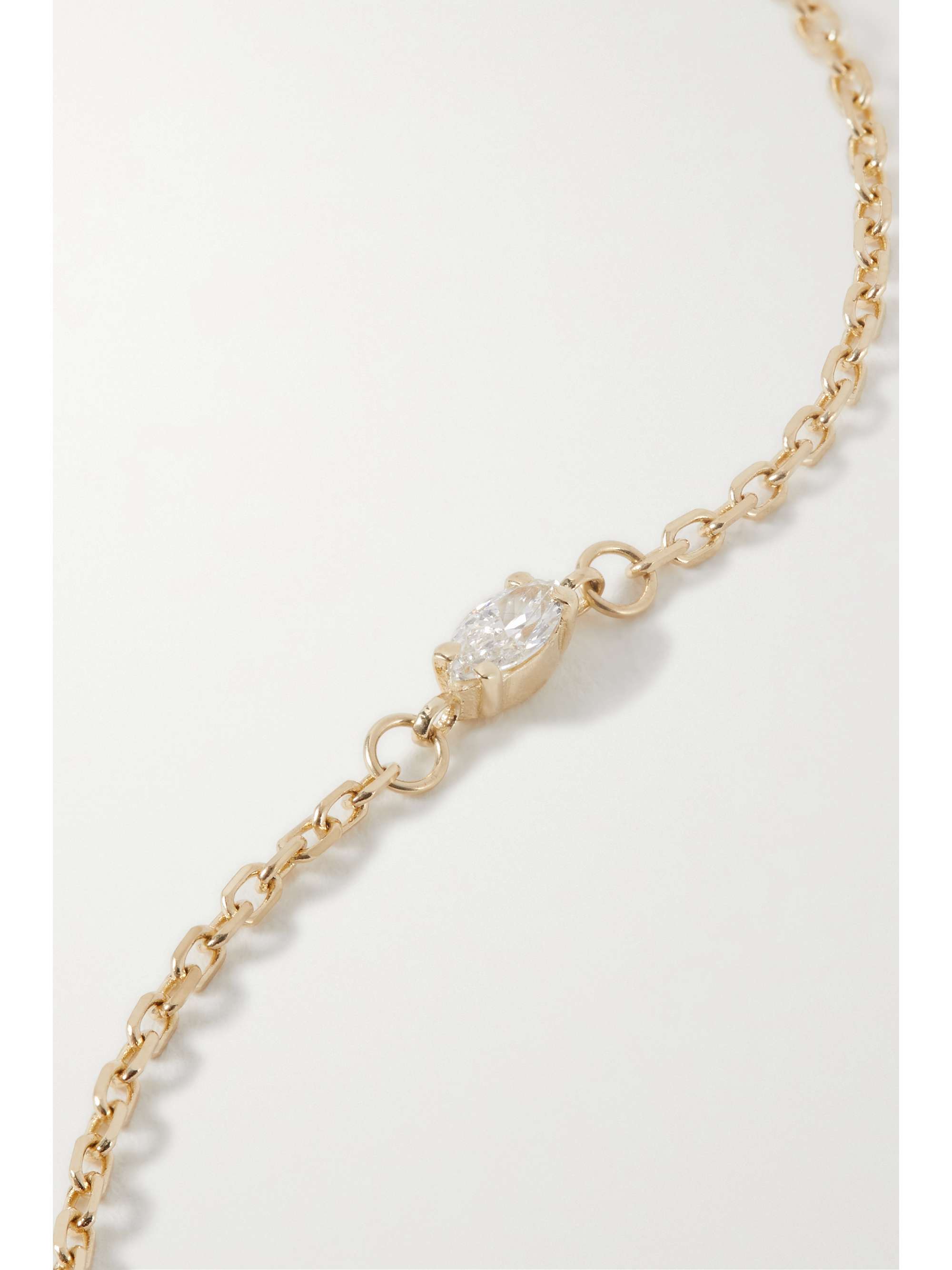 STONE AND STRAND 14K 黄金实验室培育钻石手链