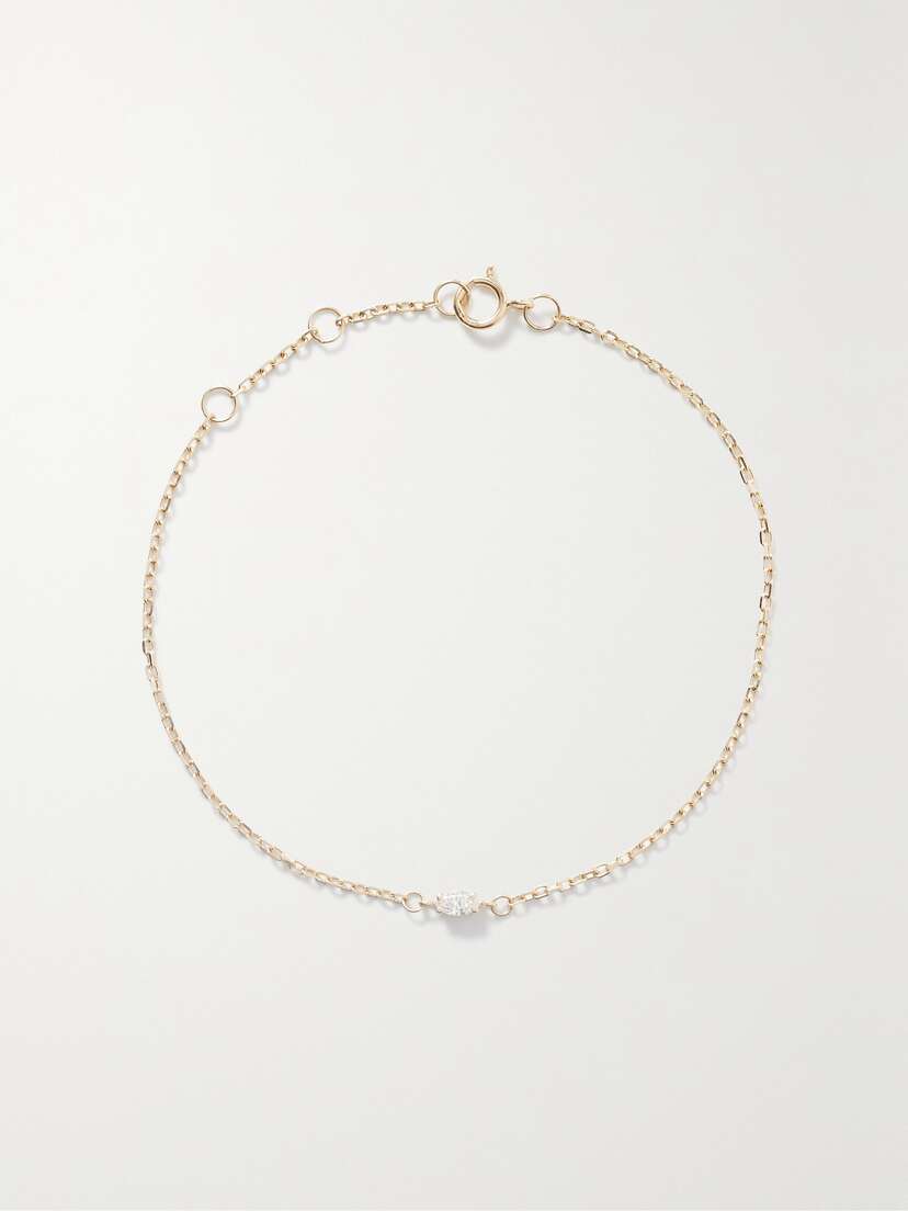 STONE AND STRAND 14-karat Gold Laboratory-grown Diamond Bracelet