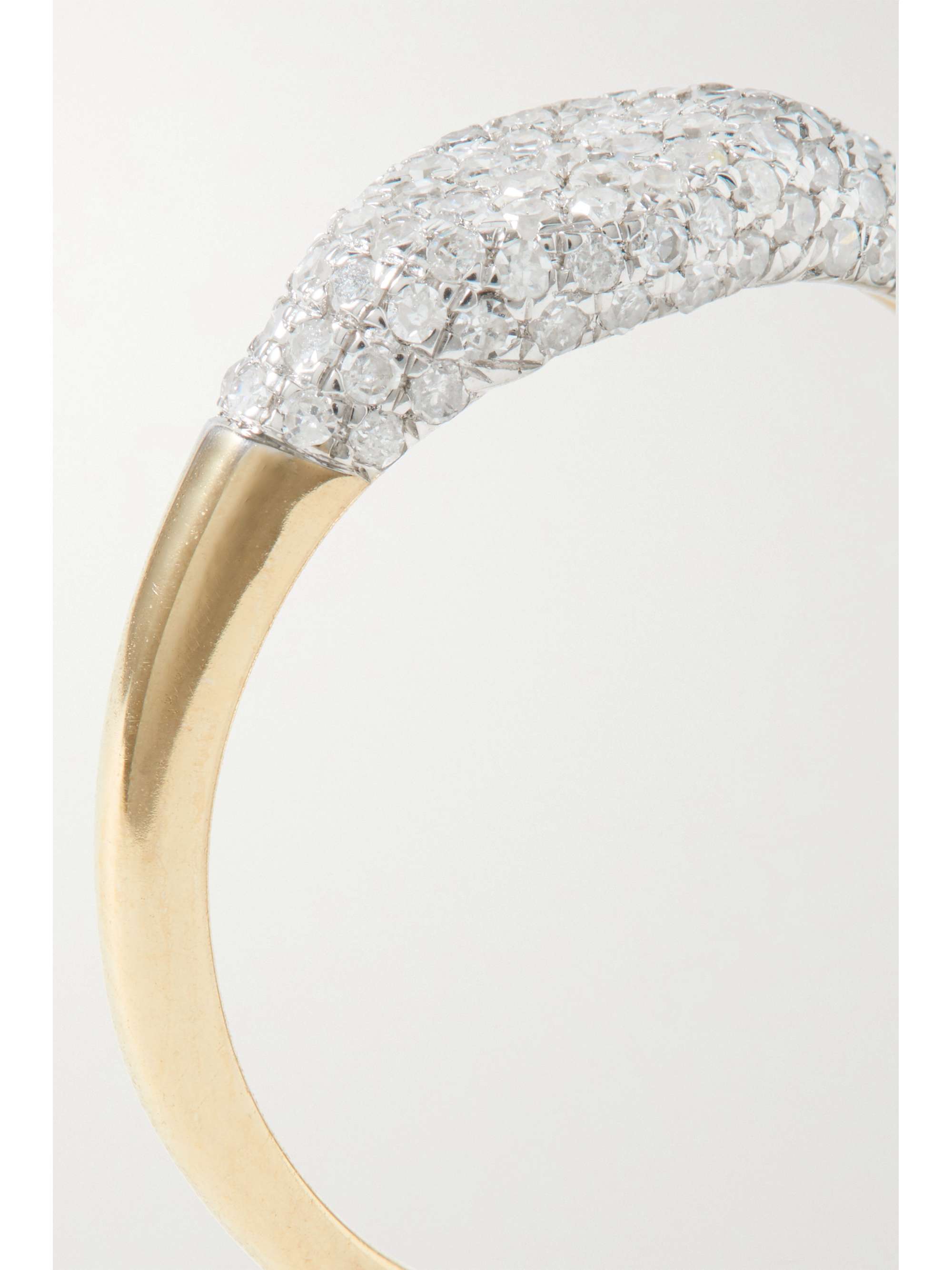 STONE AND STRAND Sparkle Mini 10karat gold diamond ring NETA