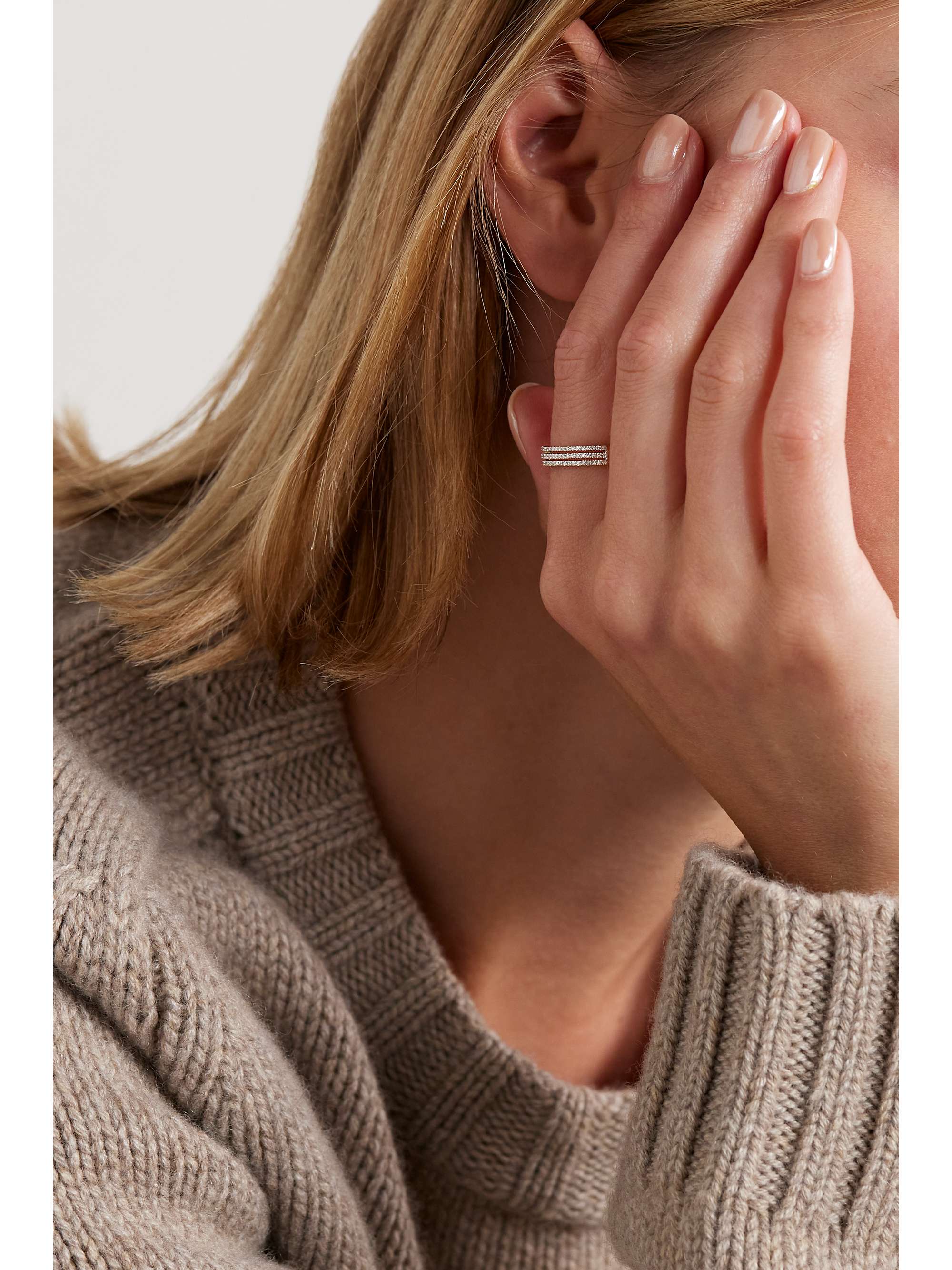 STONE AND STRAND Trio 10karat gold diamond ring NETAPORTER