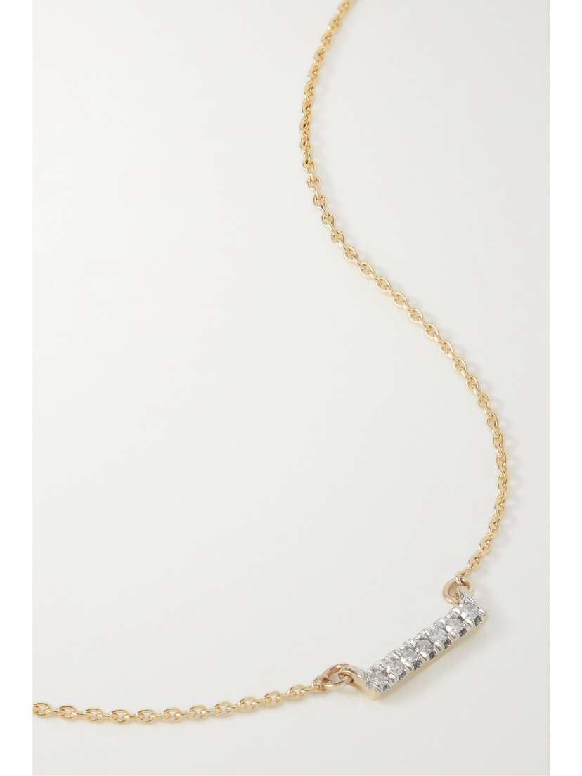 STONE AND STRAND 10-karat Gold Diamond Necklace