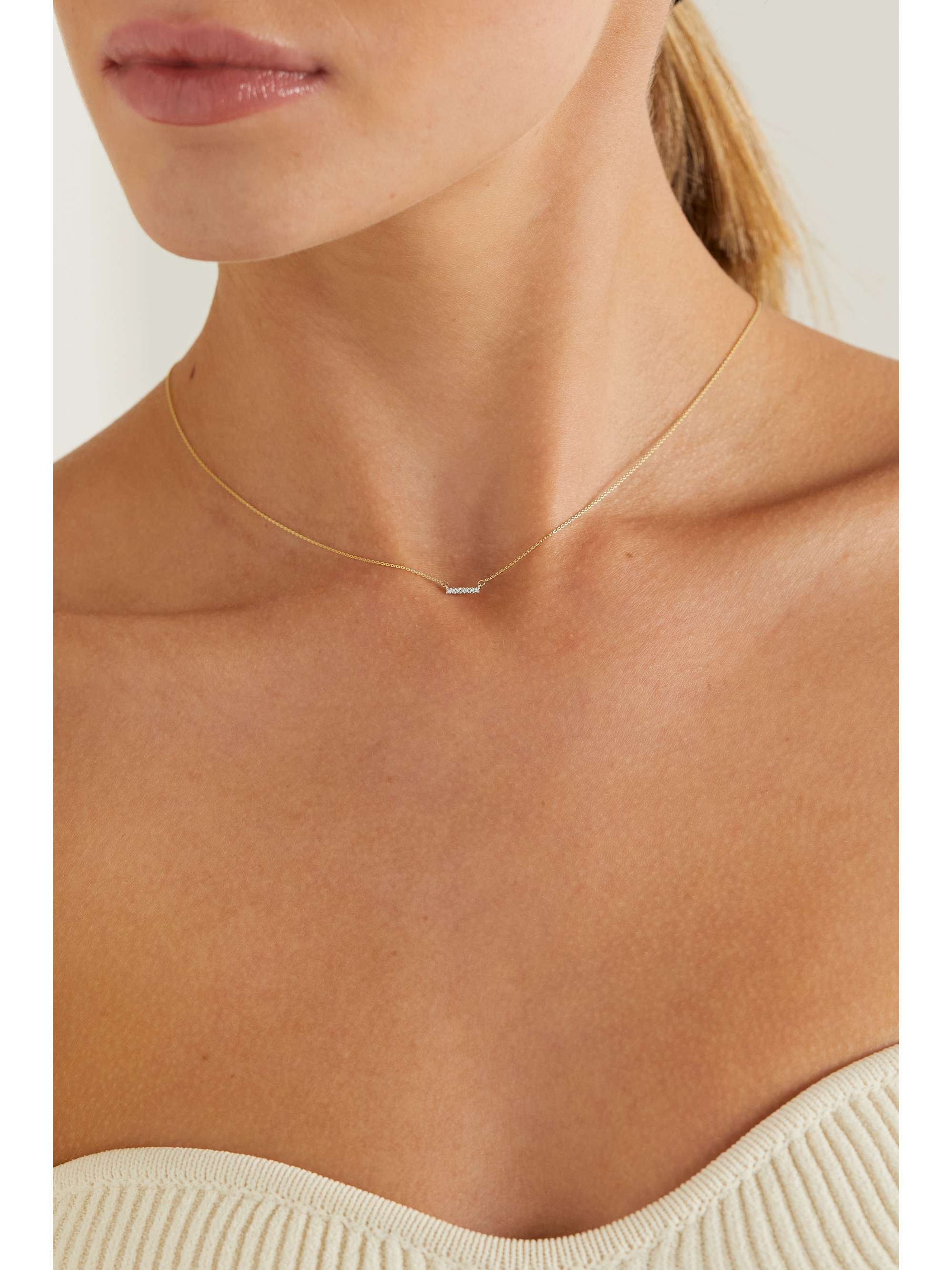 STONE AND STRAND 10-karat gold diamond necklace