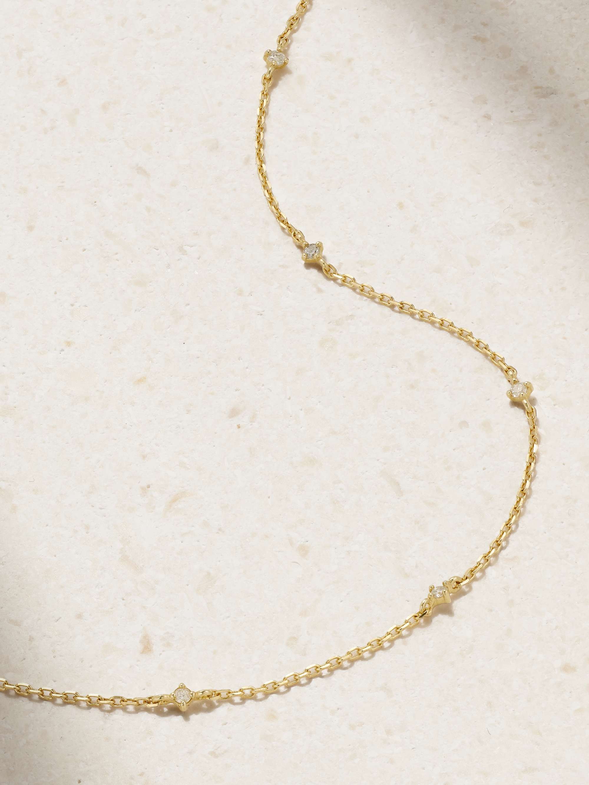 STONE AND STRAND عقد من الذهب 10 قيراط والألماس
