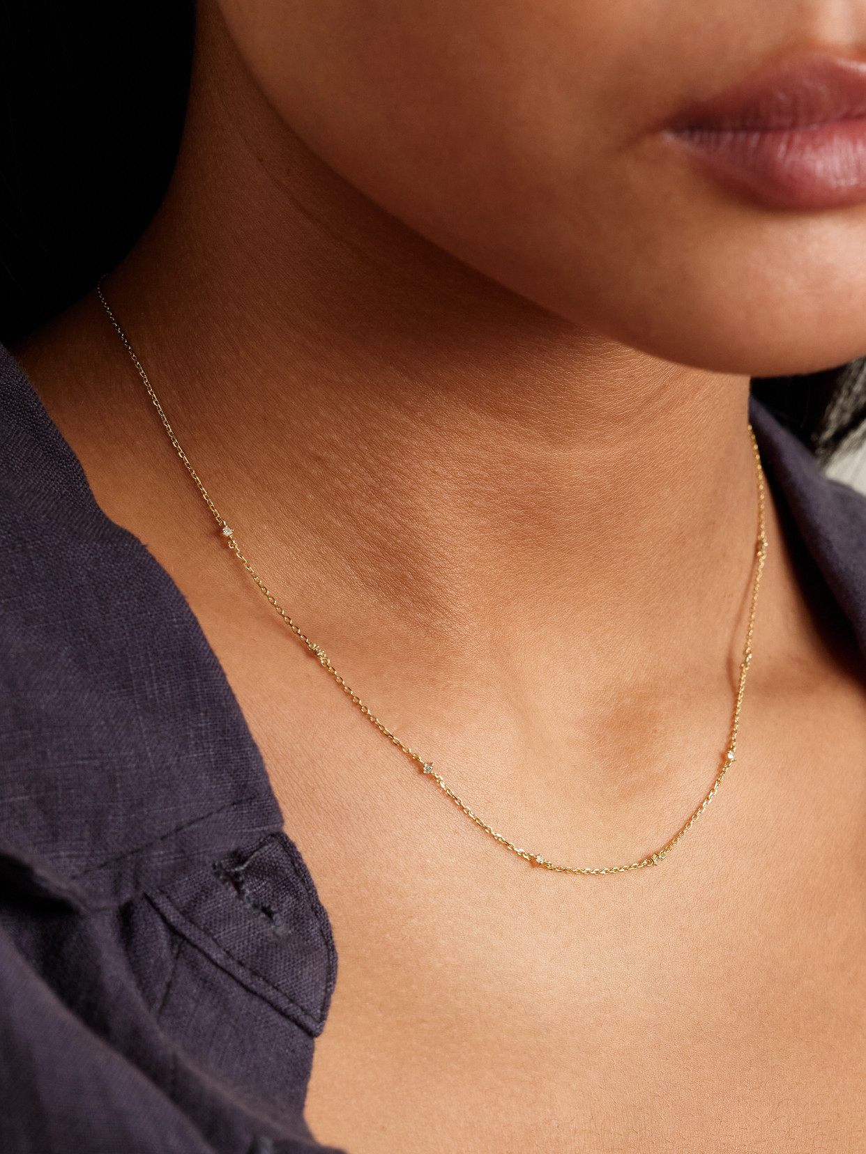 Shop Stone And Strand 10-karat Gold Diamond Necklace