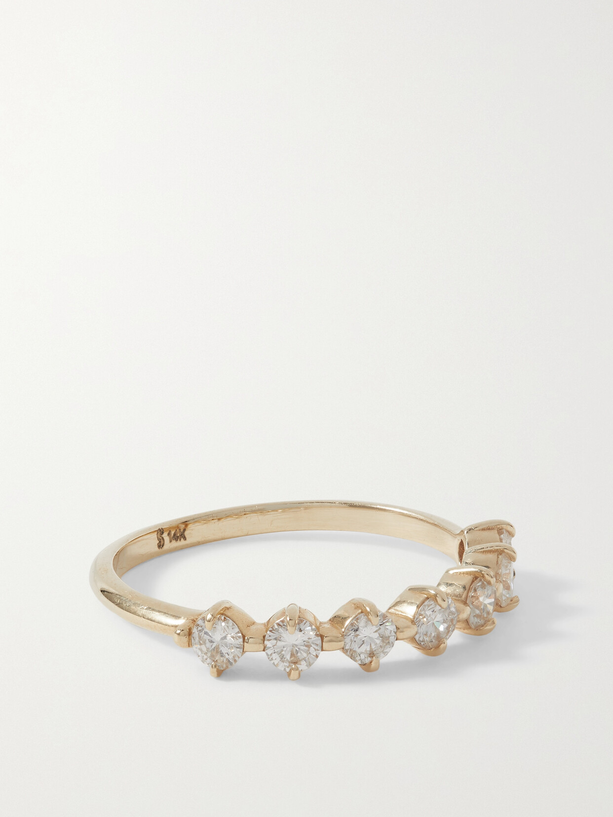 STONE AND STRAND Bold Bright Lights 14-karat Gold Laboratory-grown Diamond Ring - 7