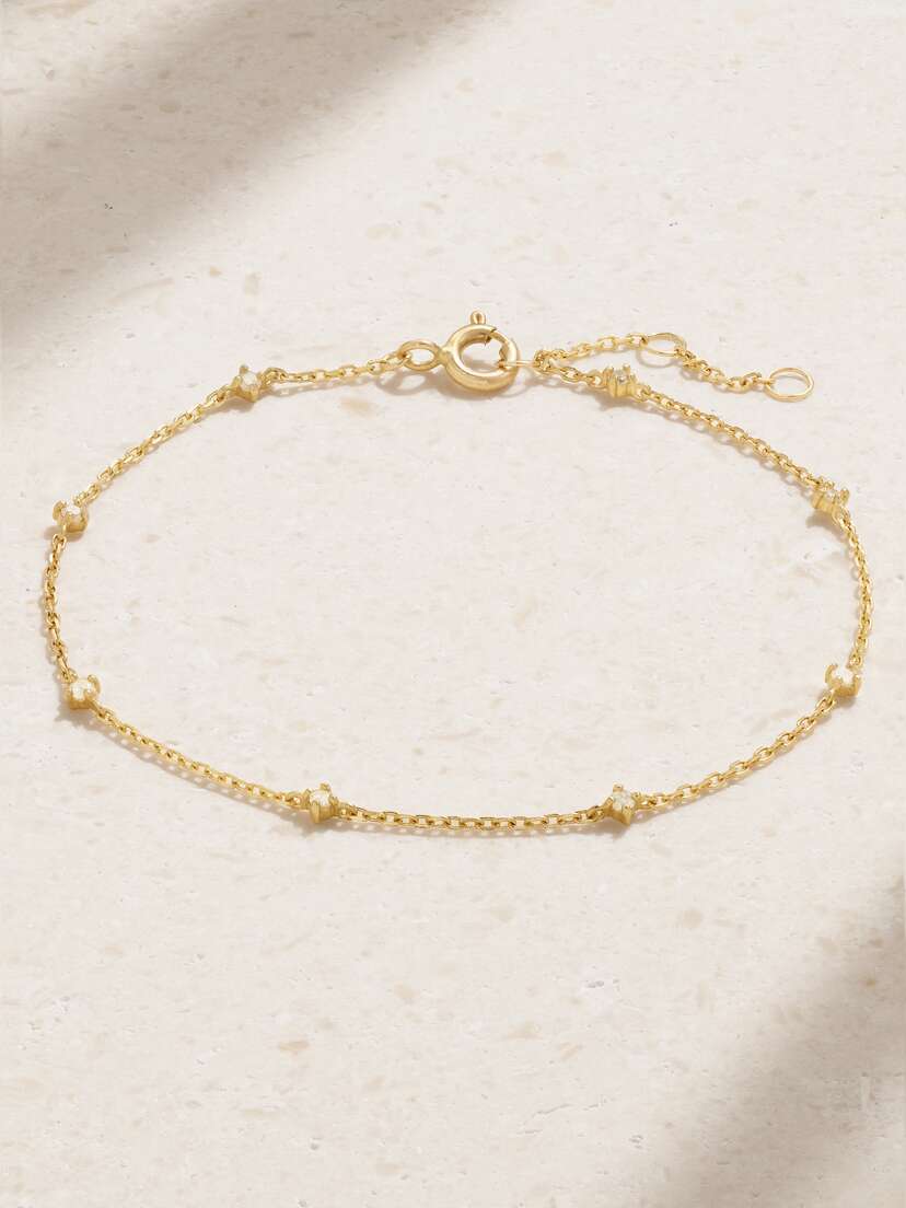STONE AND STRAND 10-karat Gold Diamond Bracelet