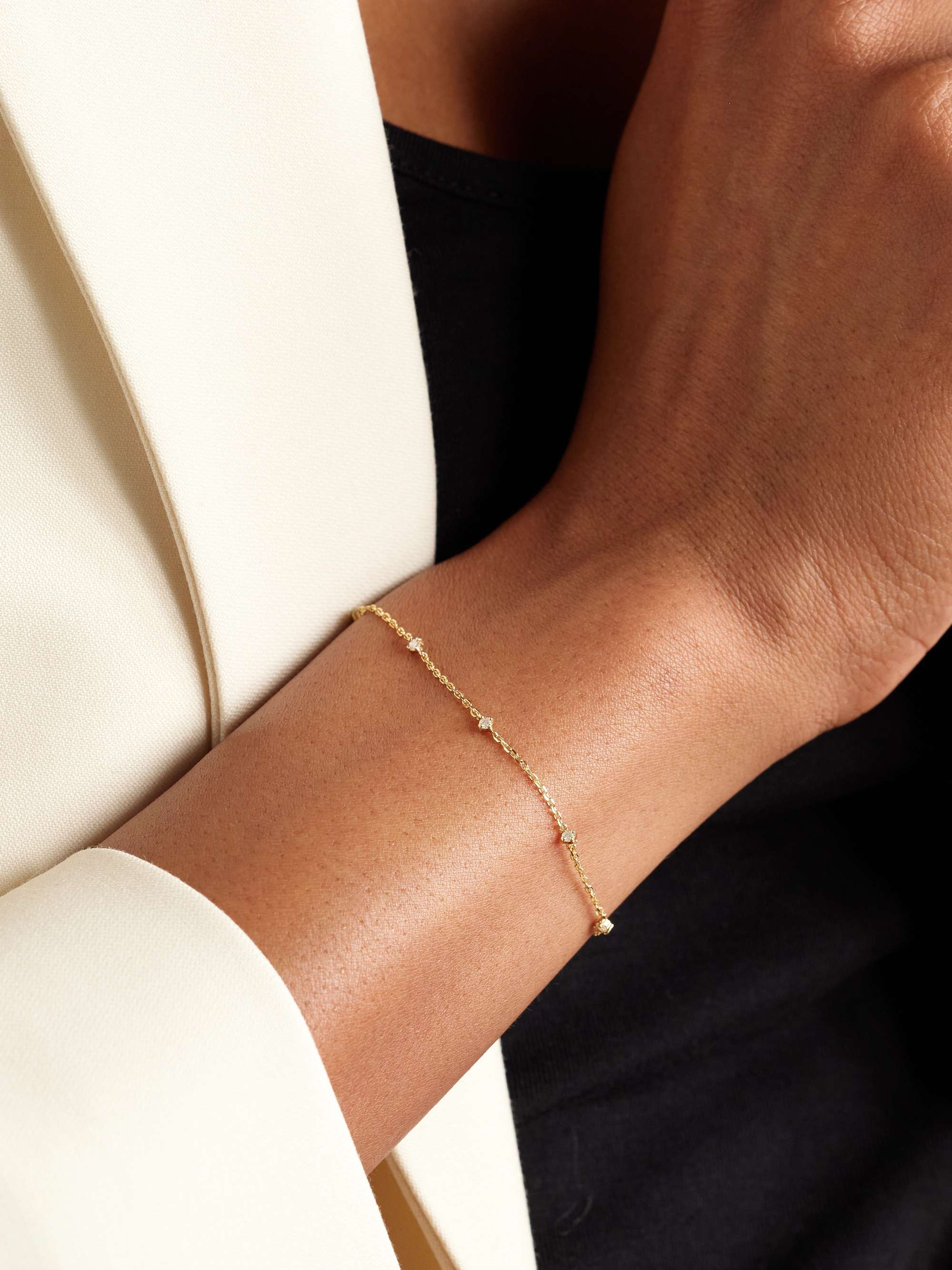 STONE AND STRAND 10-karat gold diamond bracelet
