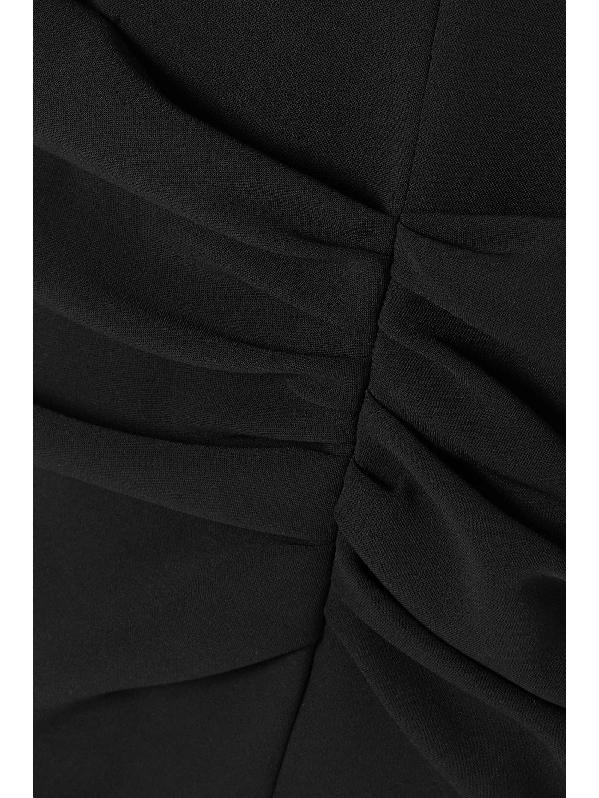 CAROLINA HERRERA Gathered crepe midi dress | NET-A-PORTER