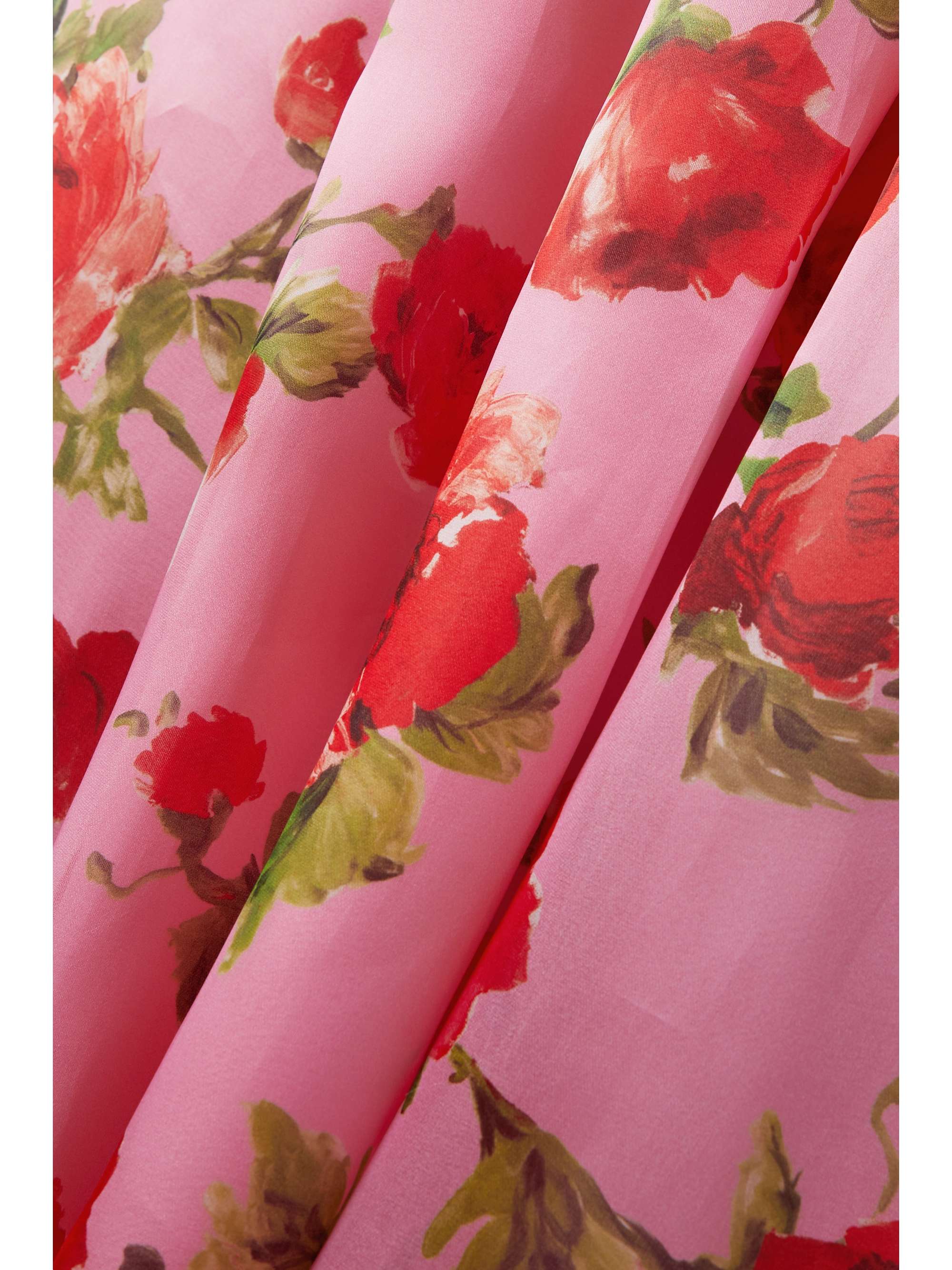 CAROLINA HERRERA Floral-print silk-organza maxi skirt