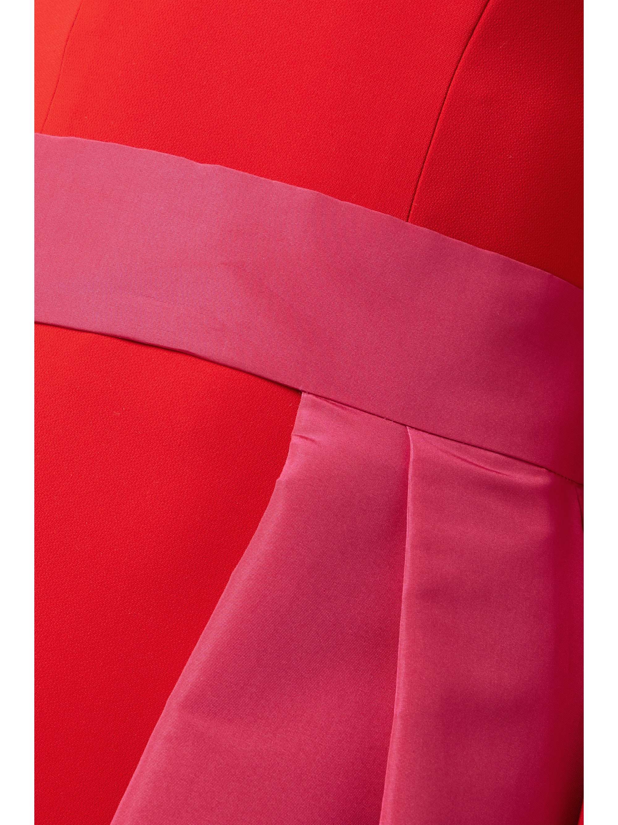 CAROLINA HERRERA Convertible color-block silk-faille gown