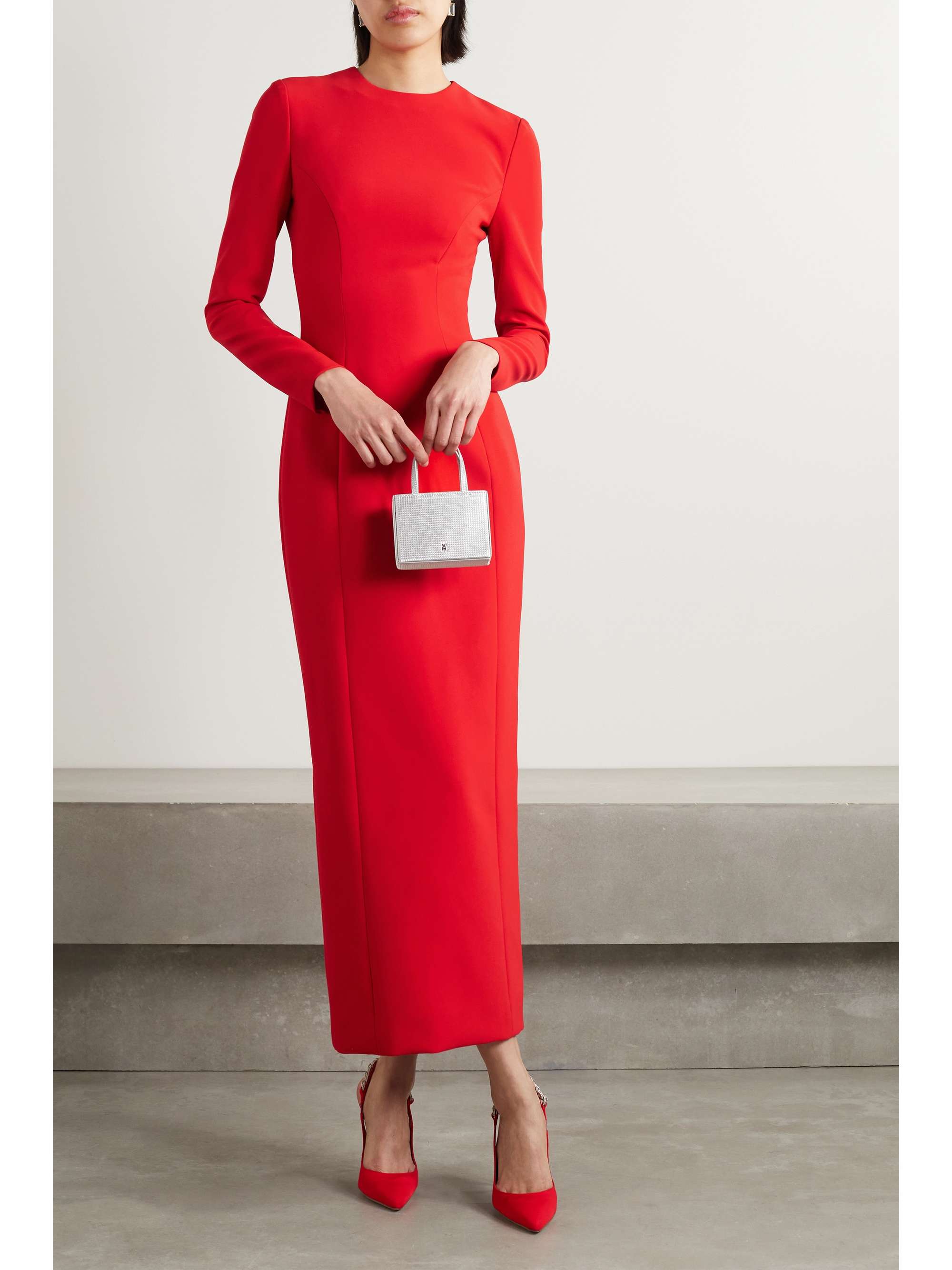 CAROLINA HERRERA Convertible color-block silk-faille gown