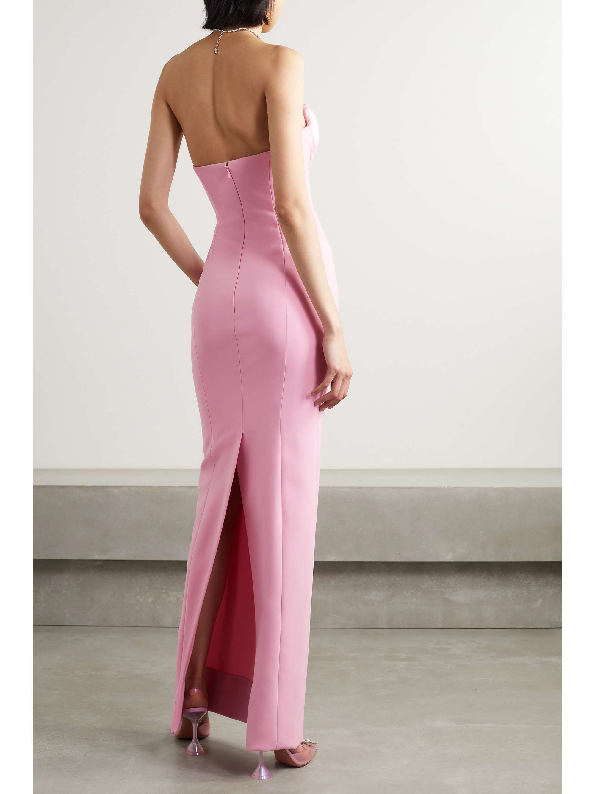 CAROLINA HERRERA Strapless ruched crepe gown
