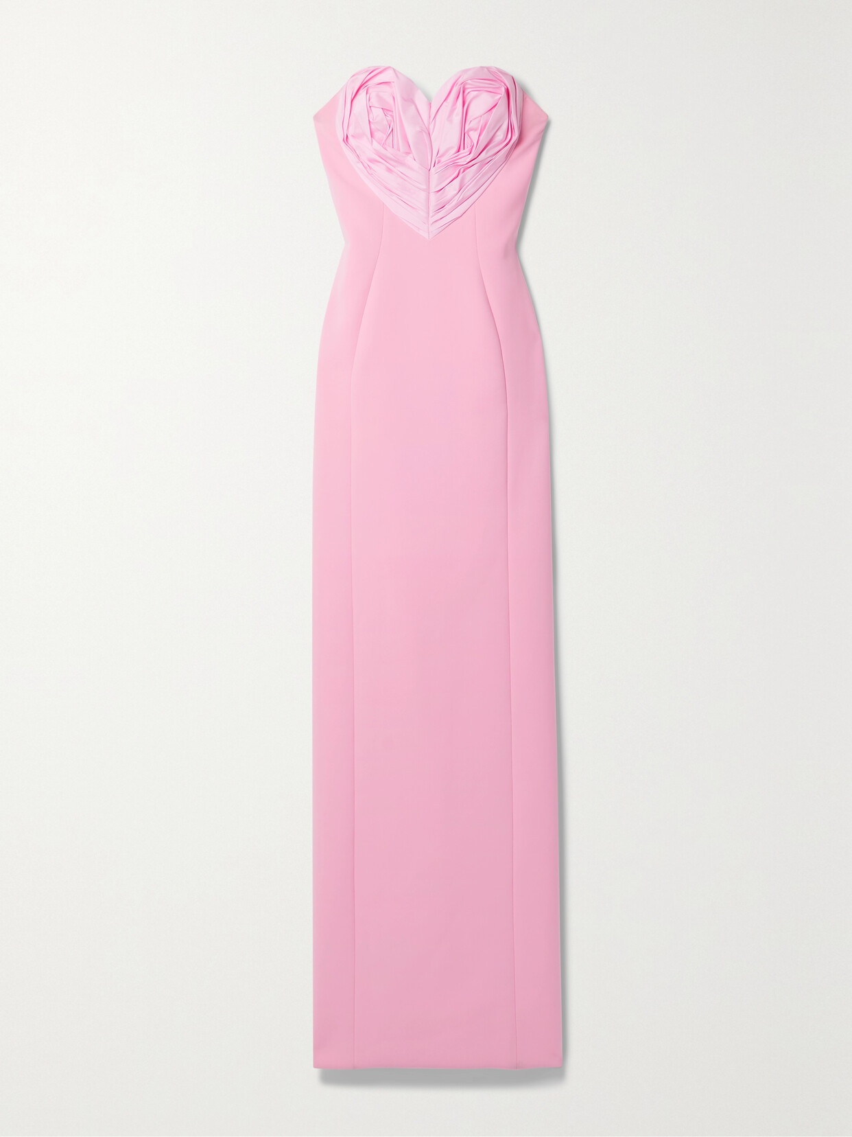 Carolina Herrera - Strapless Ruched Crepe Gown - Pink