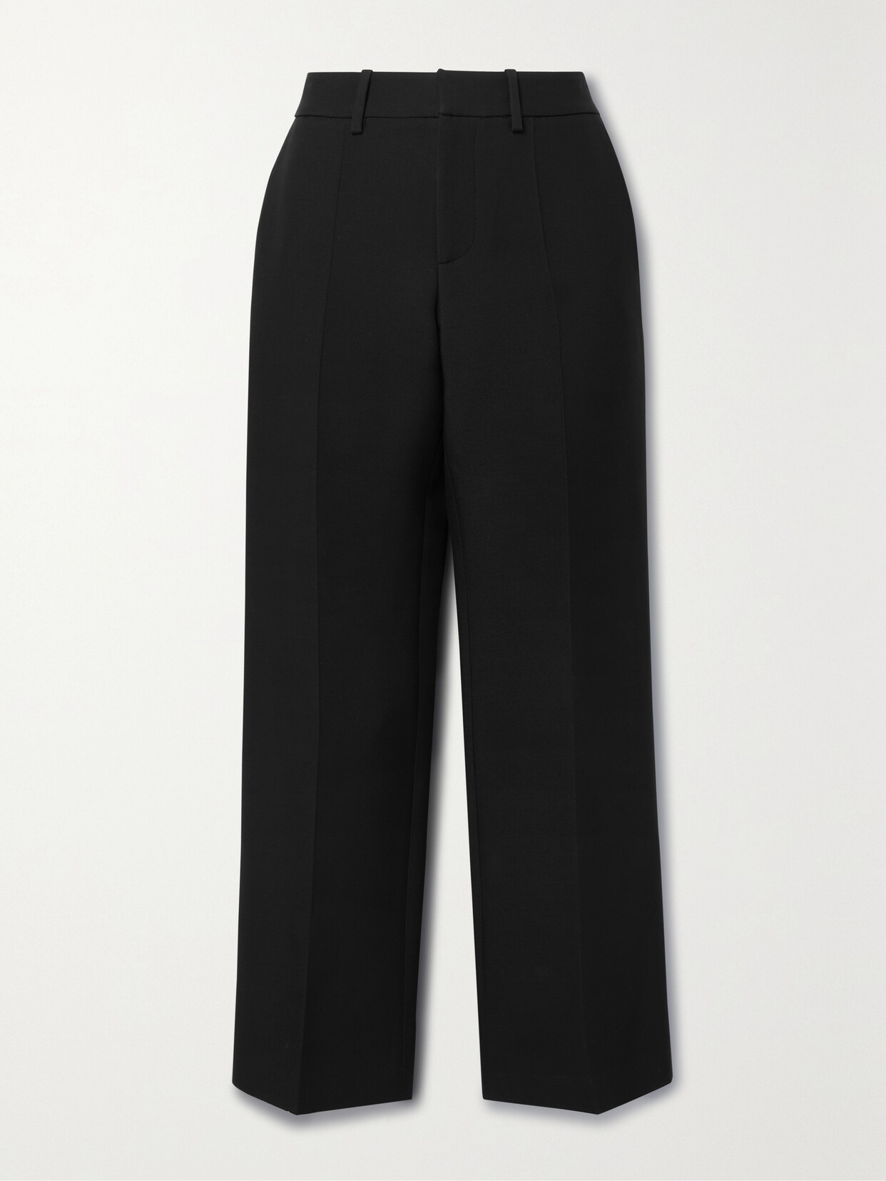 Brandon Maxwell - Cropped Wool-blend Straight-leg Pants - Black