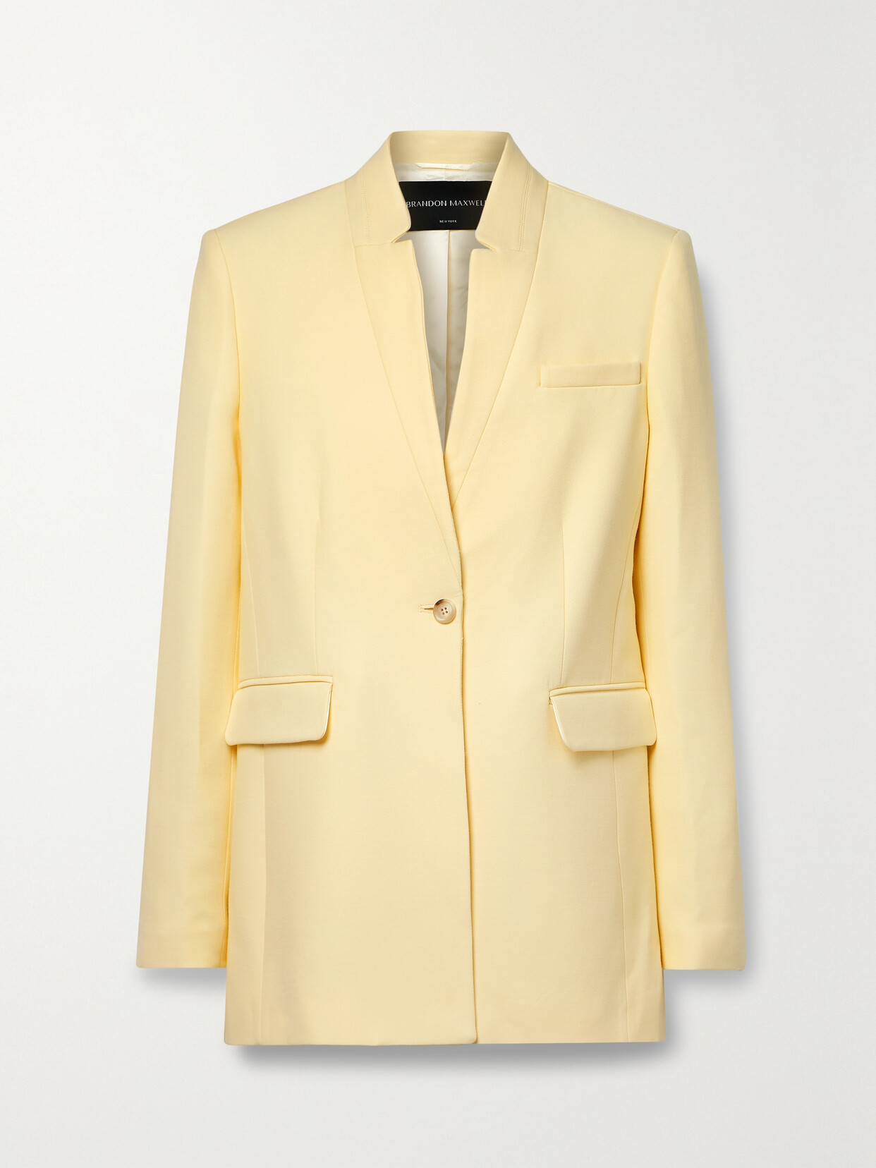 Brandon Maxwell - The Raquel Wool-blend Crepe Blazer - Yellow