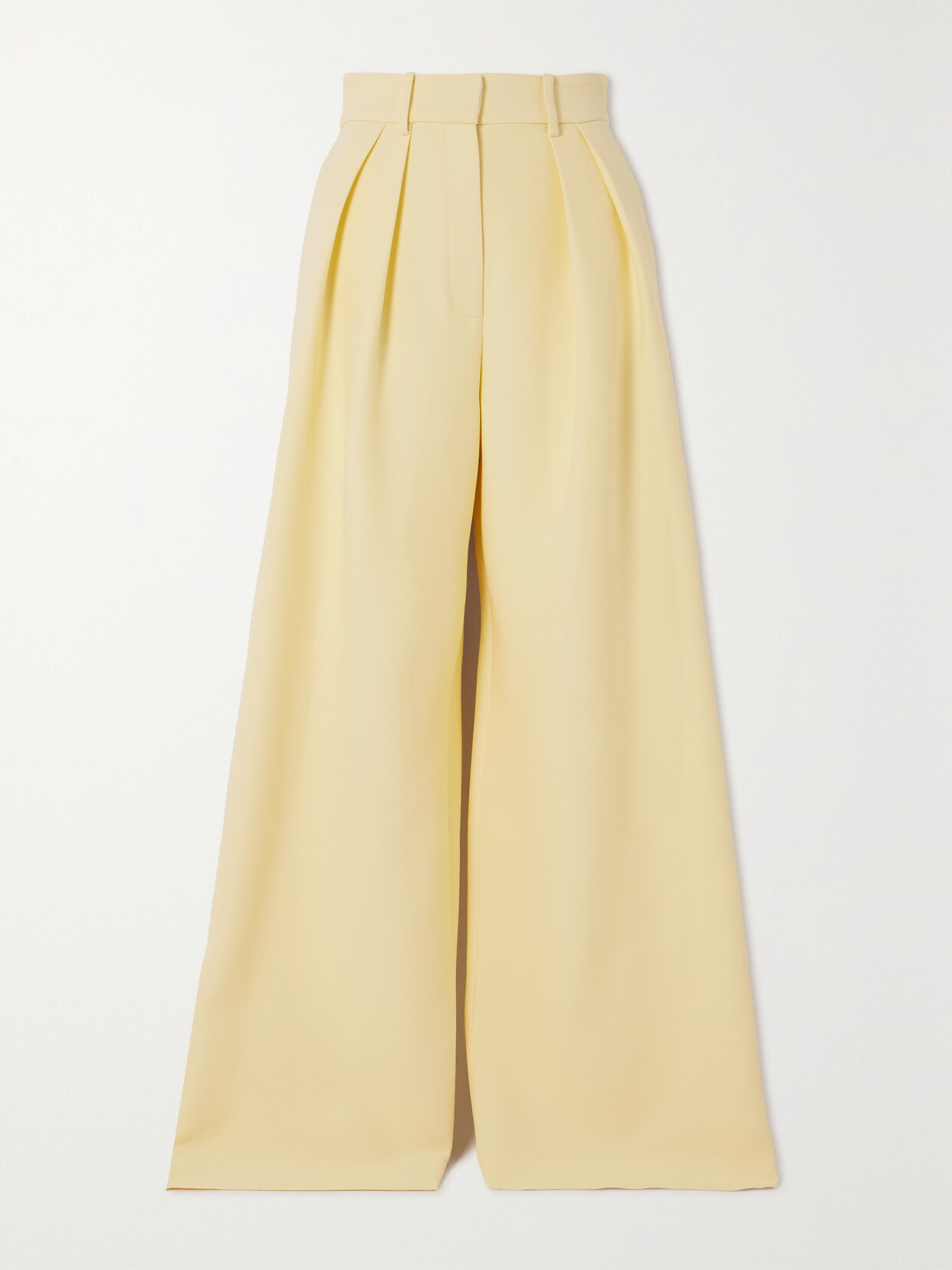 Brandon Maxwell - The Holland Wool-blend Crepe Wide-leg Pants - Yellow