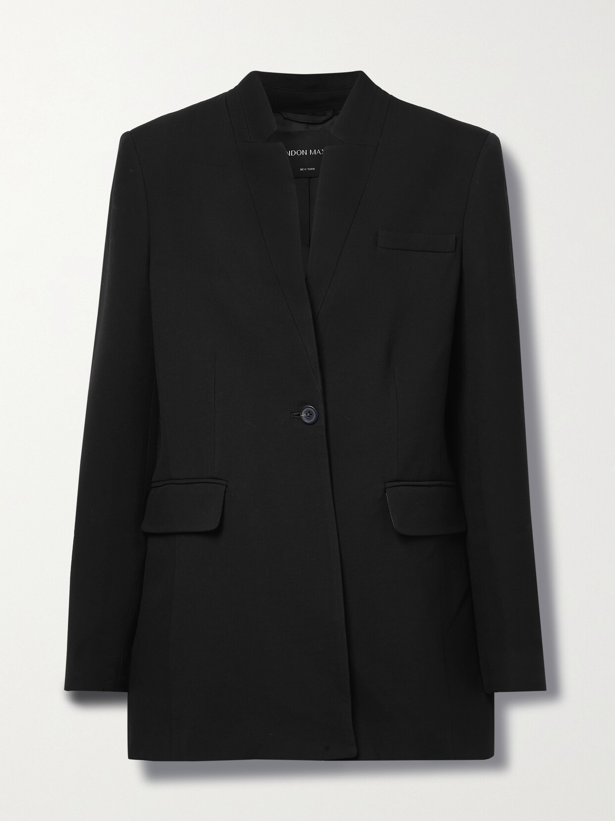 Brandon Maxwell - The Raquel Wool-blend Crepe Blazer - Black