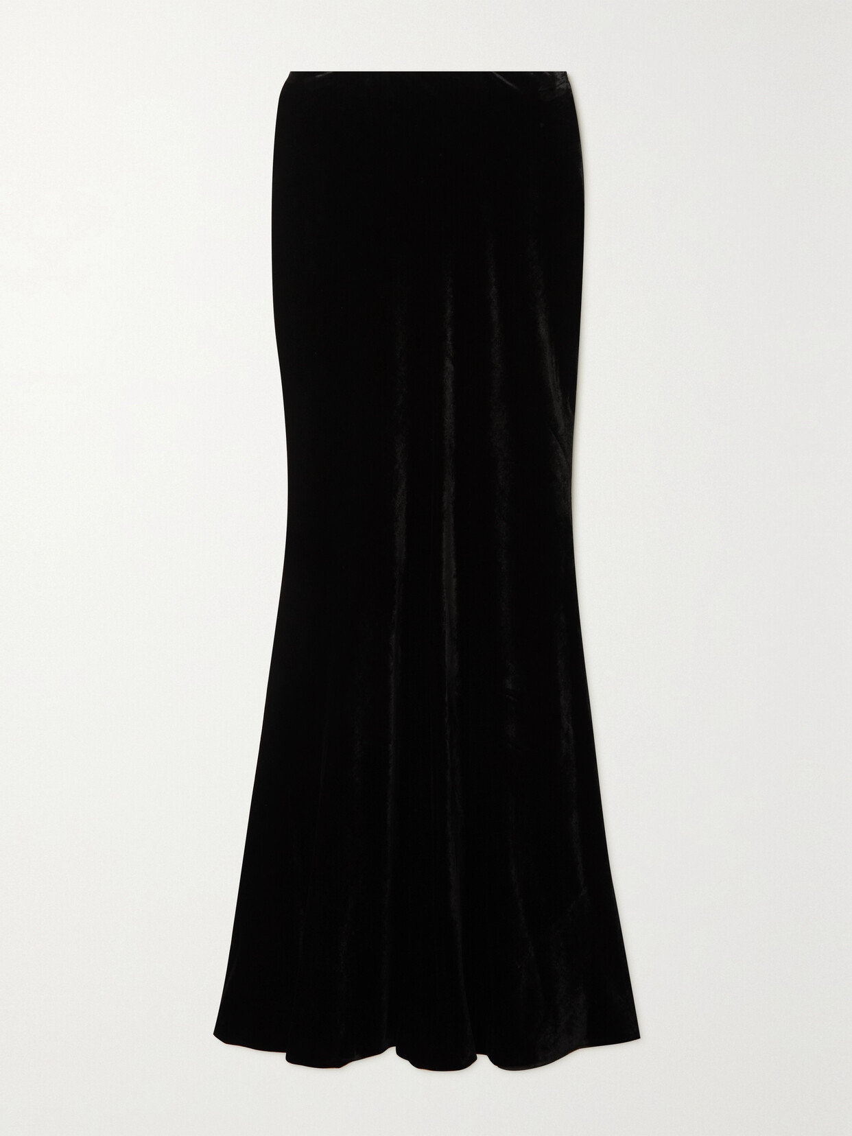 Alessandra Rich - Velvet Maxi Skirt - Black