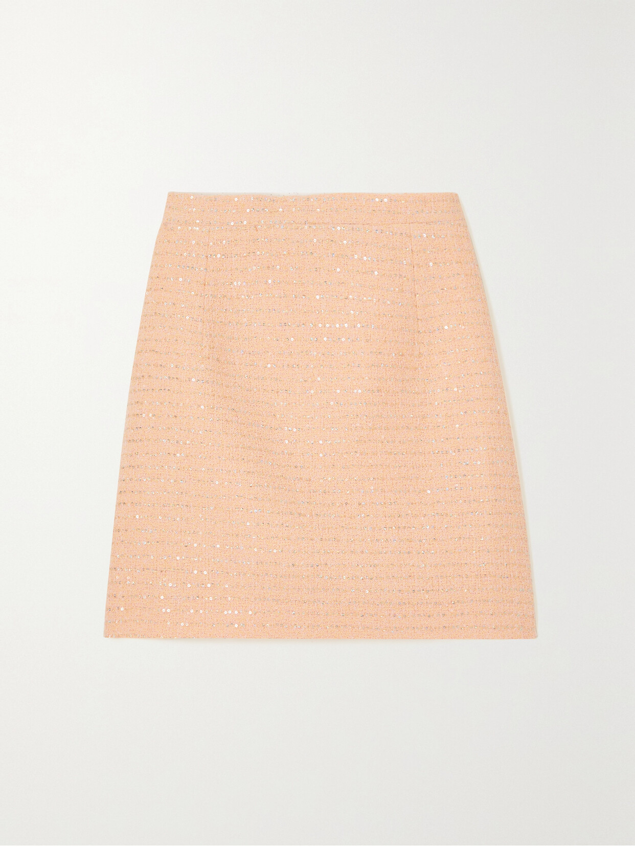 Alessandra Rich - Sequin-embellished Cotton-blend Tweed Mini Skirt - Yellow